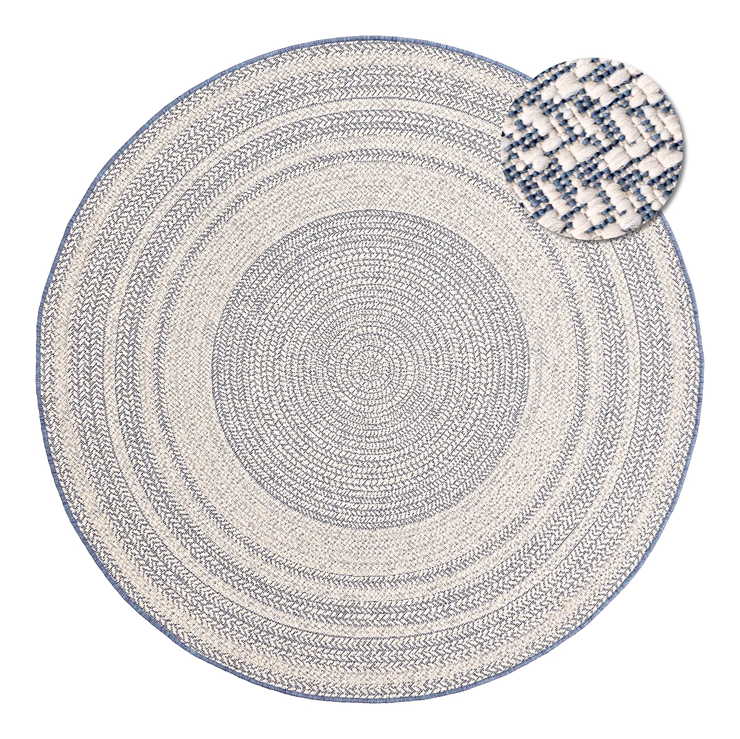 Alfombras redondeadas - Indoor/Outdoor Angus (azul)