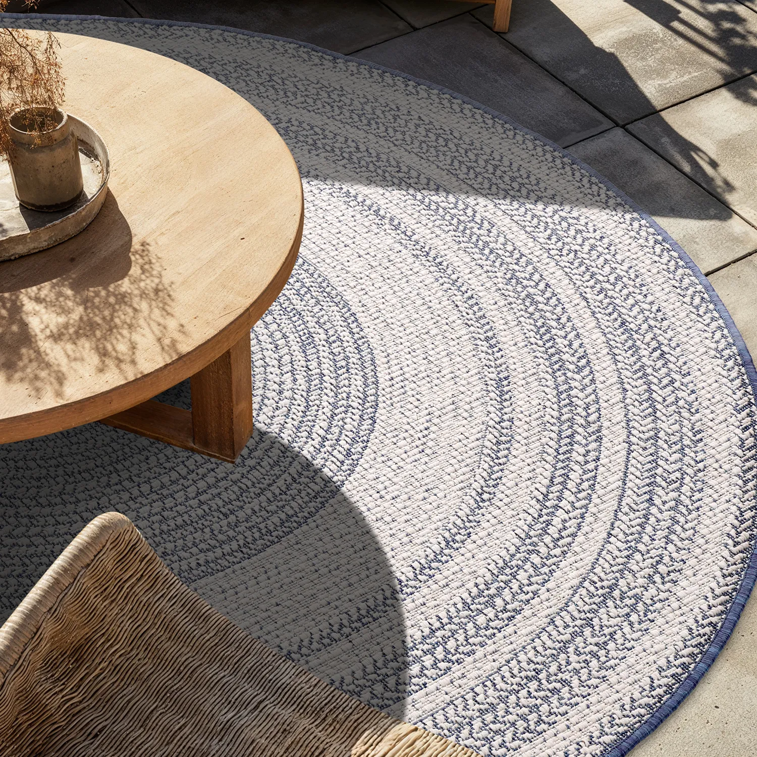 Alfombras redondeadas - Indoor/Outdoor Angus (azul)
