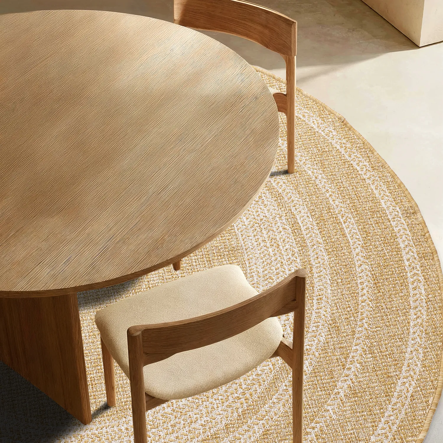 Alfombras redondeadas - Indoor/Outdoor Angus (naturaleza)