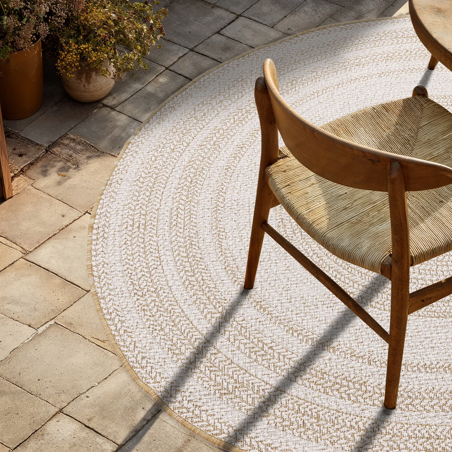 Alfombras redondeadas - Indoor/Outdoor Angus (naturaleza)