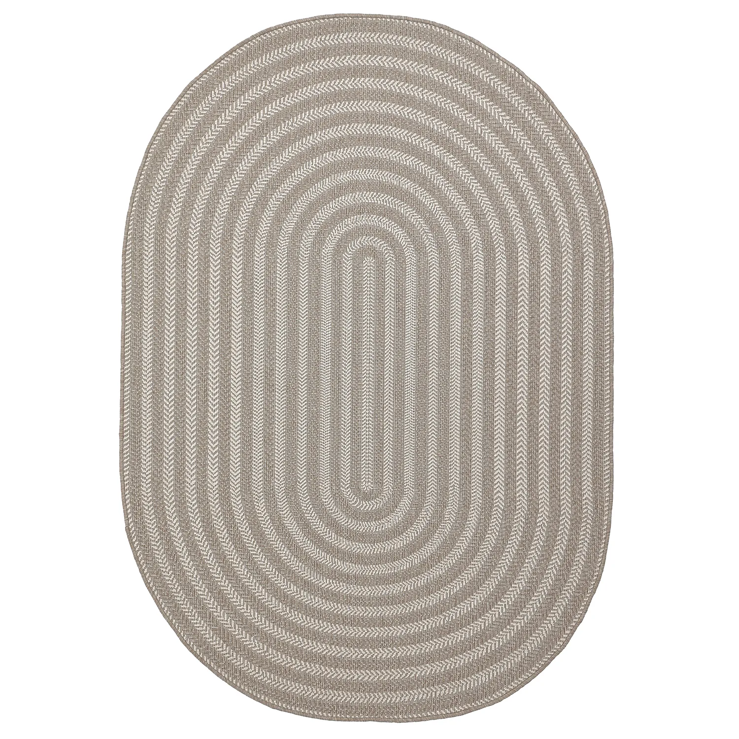 Alfombra ovalada - Indoor/outdoor Leander (beige)