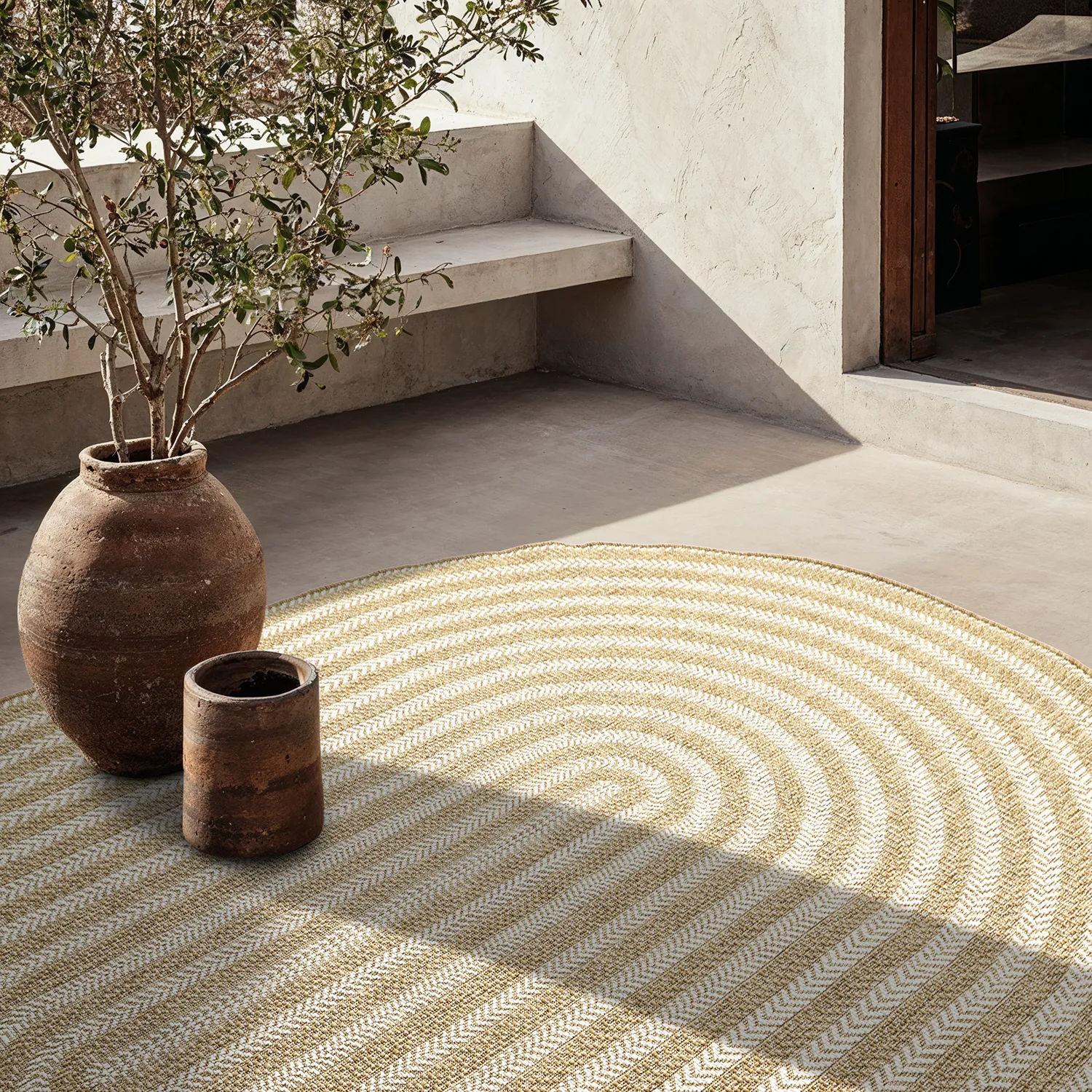 Alfombra ovalada - Indoor/outdoor Leander (naturaleza)