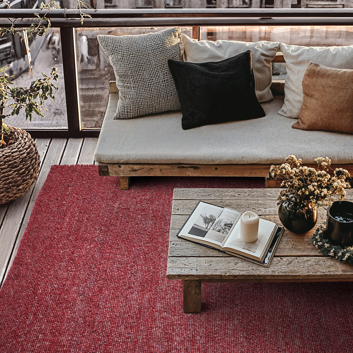 Alfombras de Interior/Exterior - Milford Wool Look (rosa)