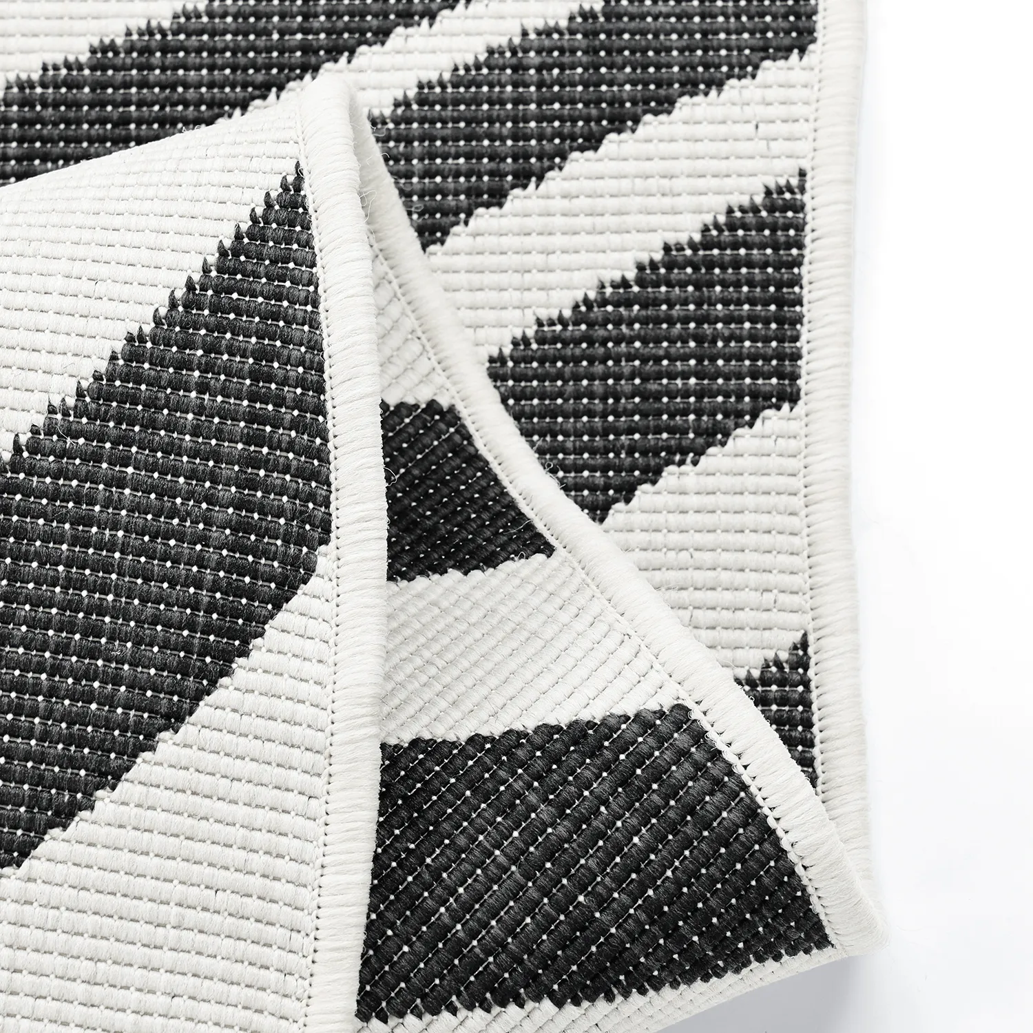 Alfombras de Interior/Exterior - utomhusmatta - Remina (negro/blanco)