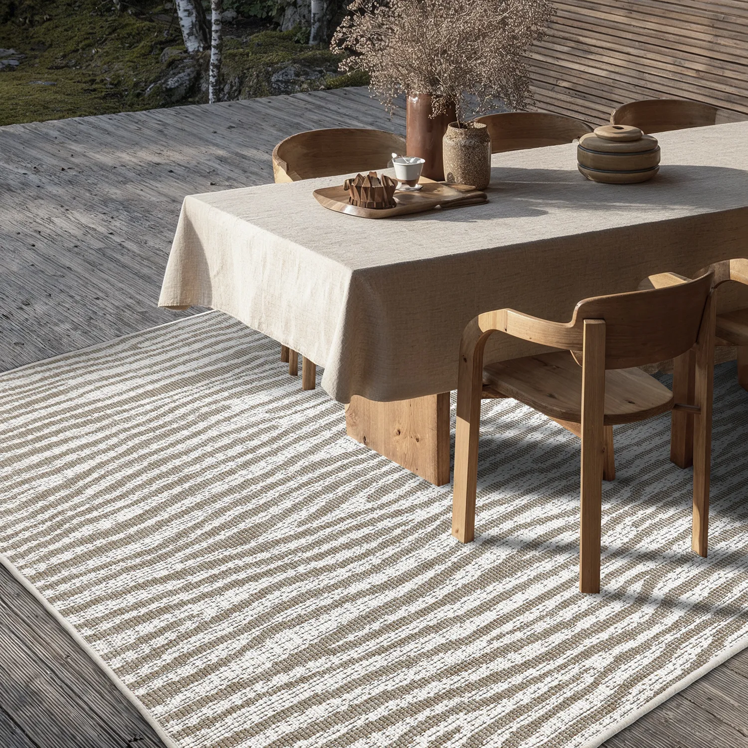 Alfombras de Interior/Exterior - utomhusmatta - Vaura (beige)