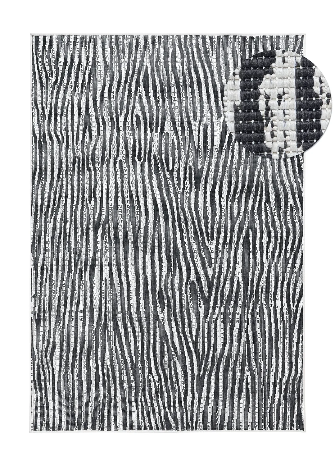 Alfombras de Interior/Exterior - utomhusmatta - Vaura (negro/blanco)