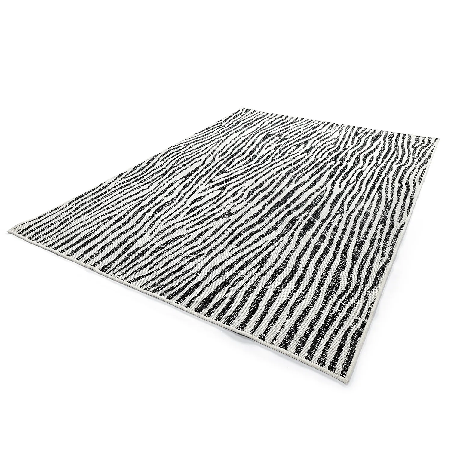 Alfombras de Interior/Exterior - utomhusmatta - Vaura (negro/blanco)