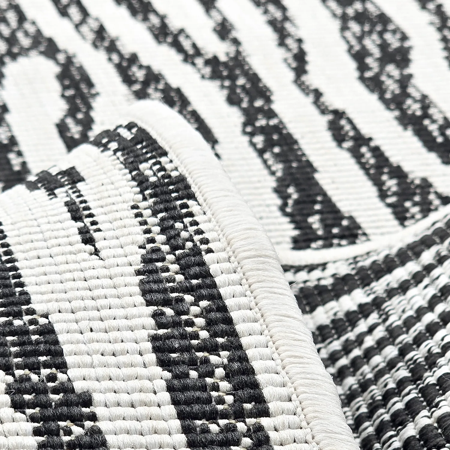 Alfombras de Interior/Exterior - utomhusmatta - Vaura (negro/blanco)