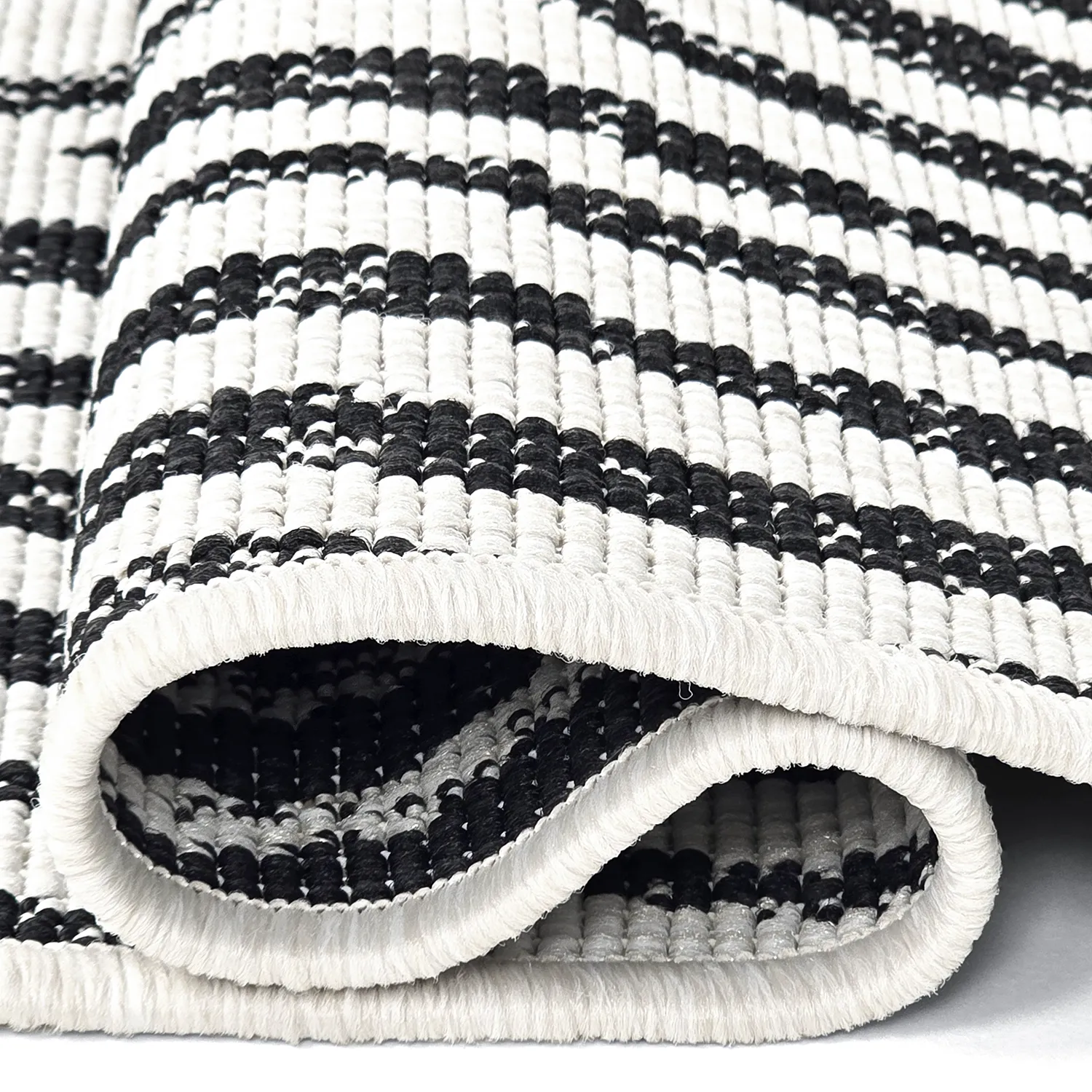 Alfombras de Interior/Exterior - utomhusmatta - Vaura (negro/blanco)
