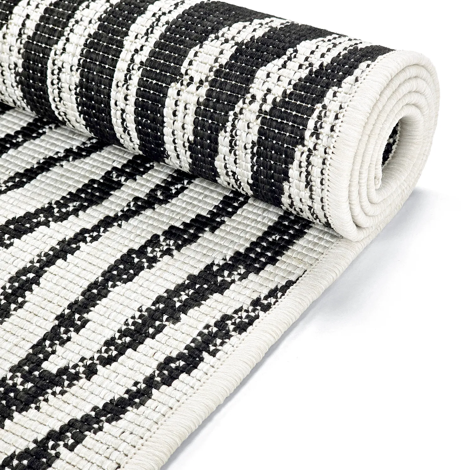 Alfombras de Interior/Exterior - utomhusmatta - Vaura (negro/blanco)