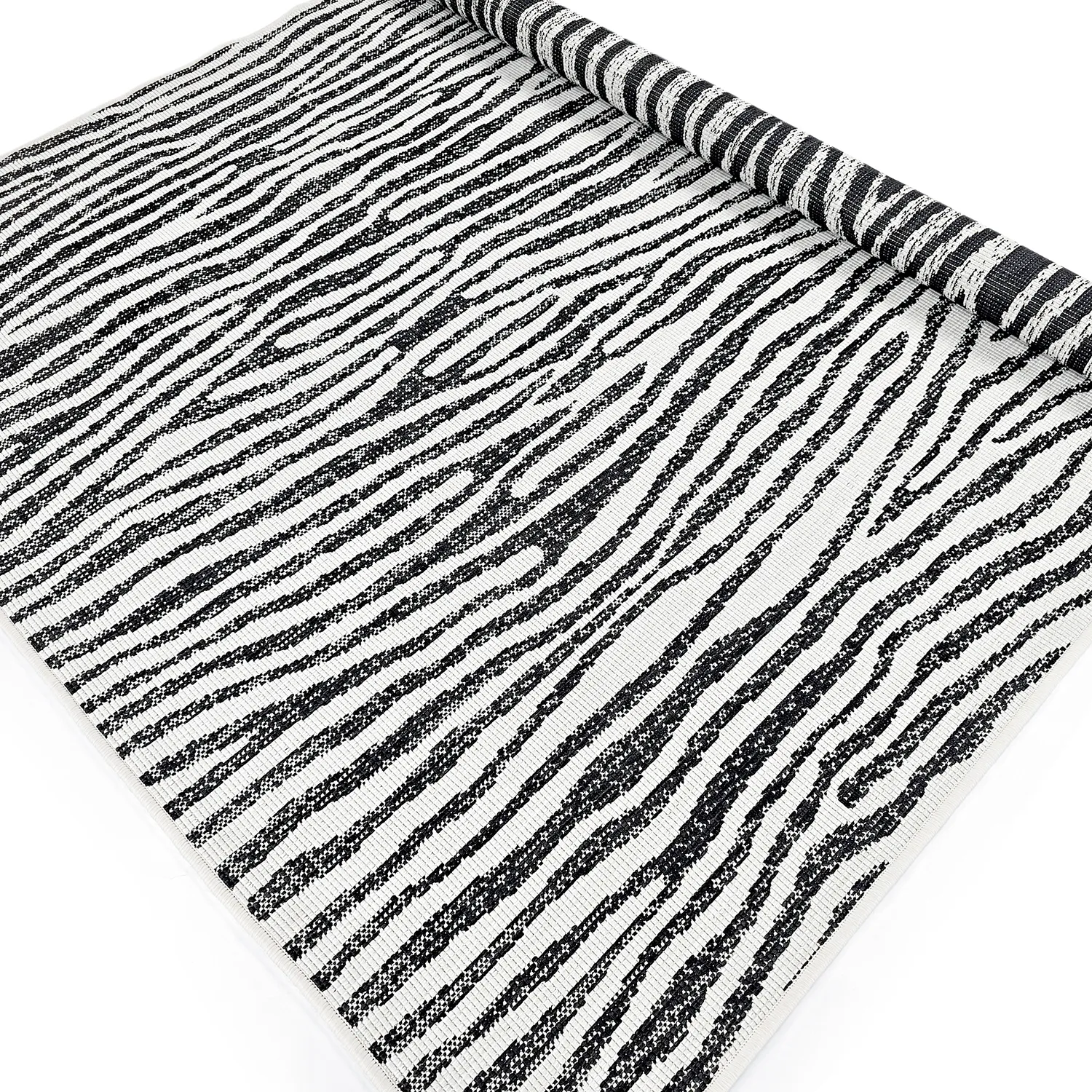 Alfombras de Interior/Exterior - utomhusmatta - Vaura (negro/blanco)