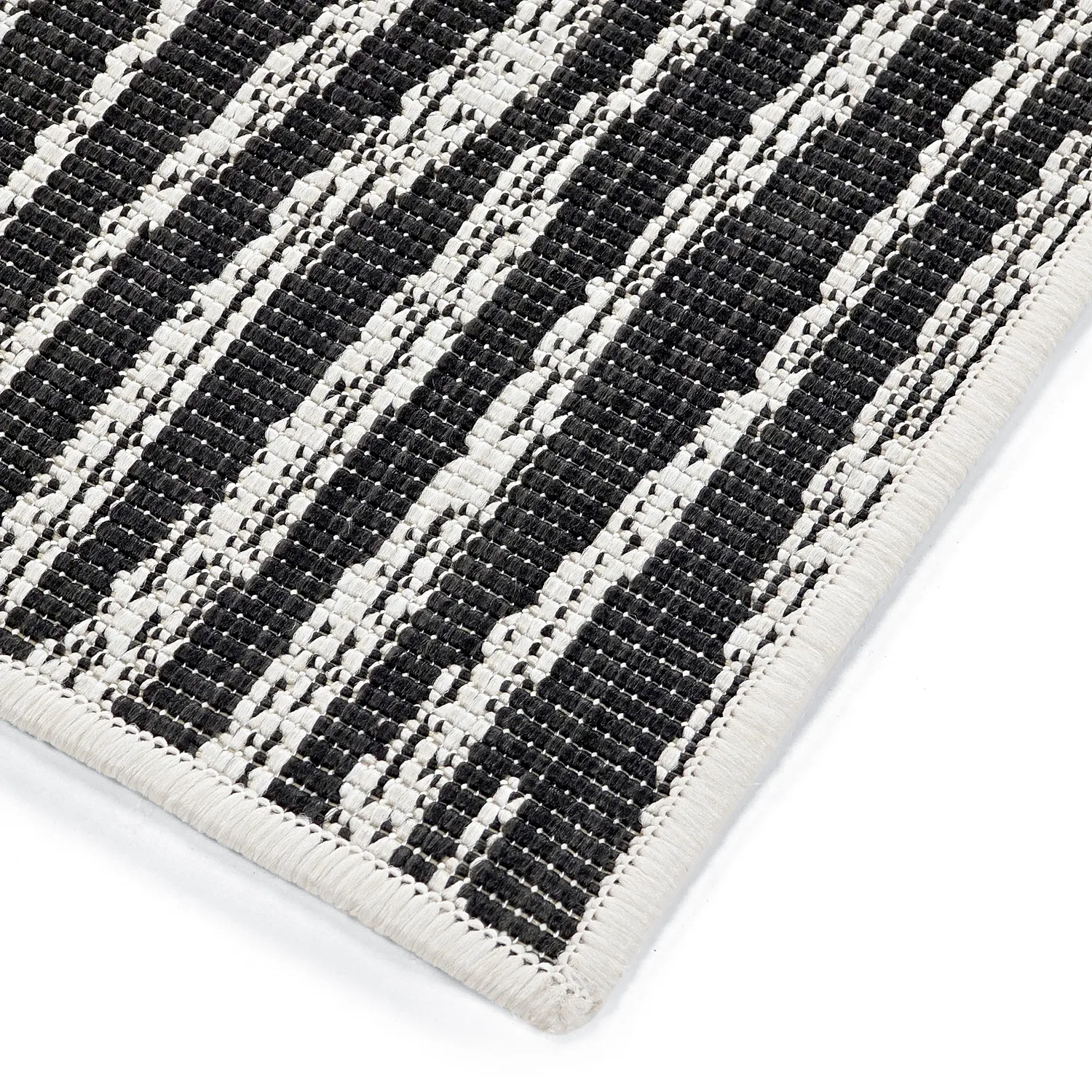 Alfombras de Interior/Exterior - utomhusmatta - Vaura (negro/blanco)