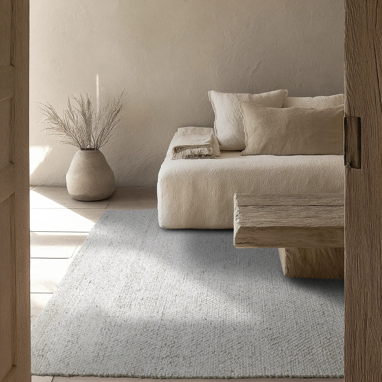 Alfombras de Interior/Exterior - Arco Wool Look (gris/beige)