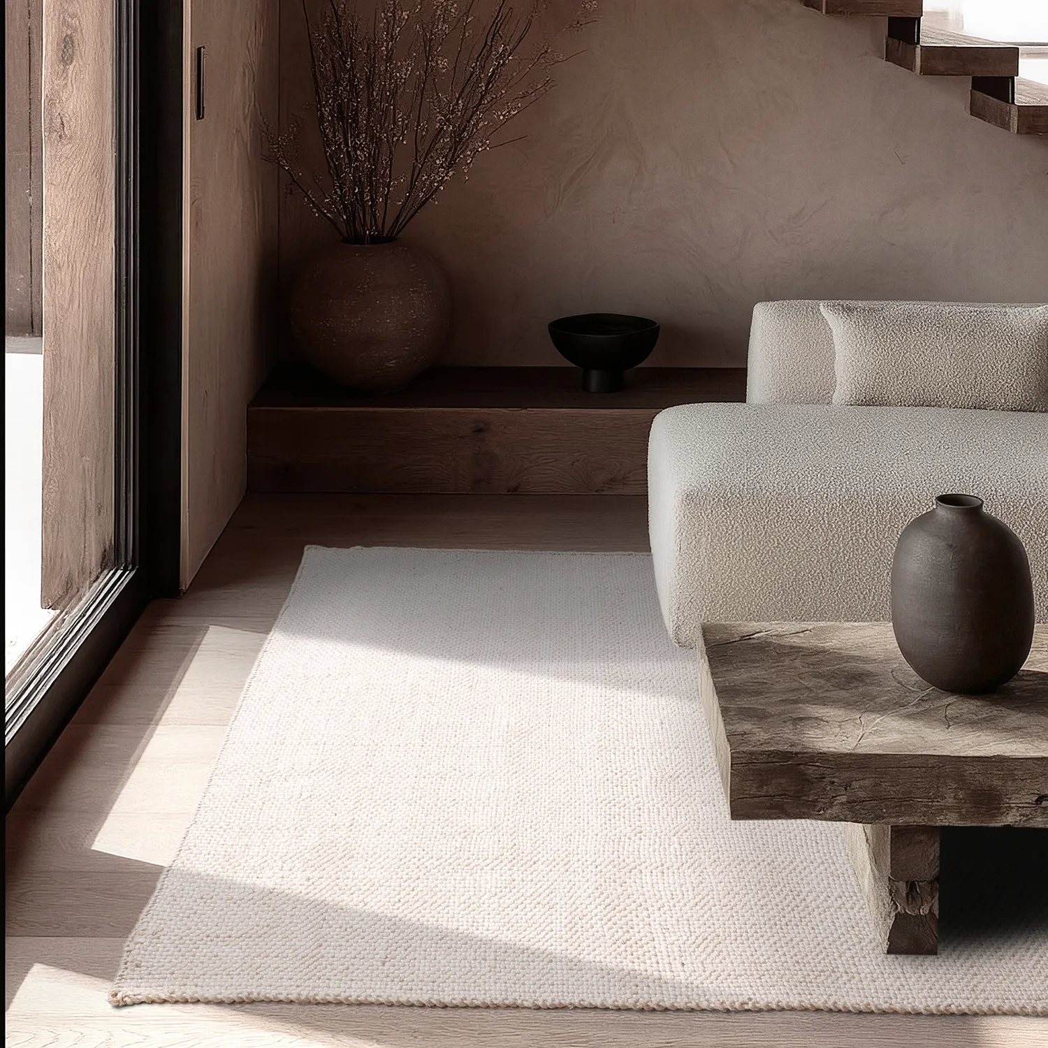 Alfombras de Interior/Exterior - Orta Wool Look (crema)