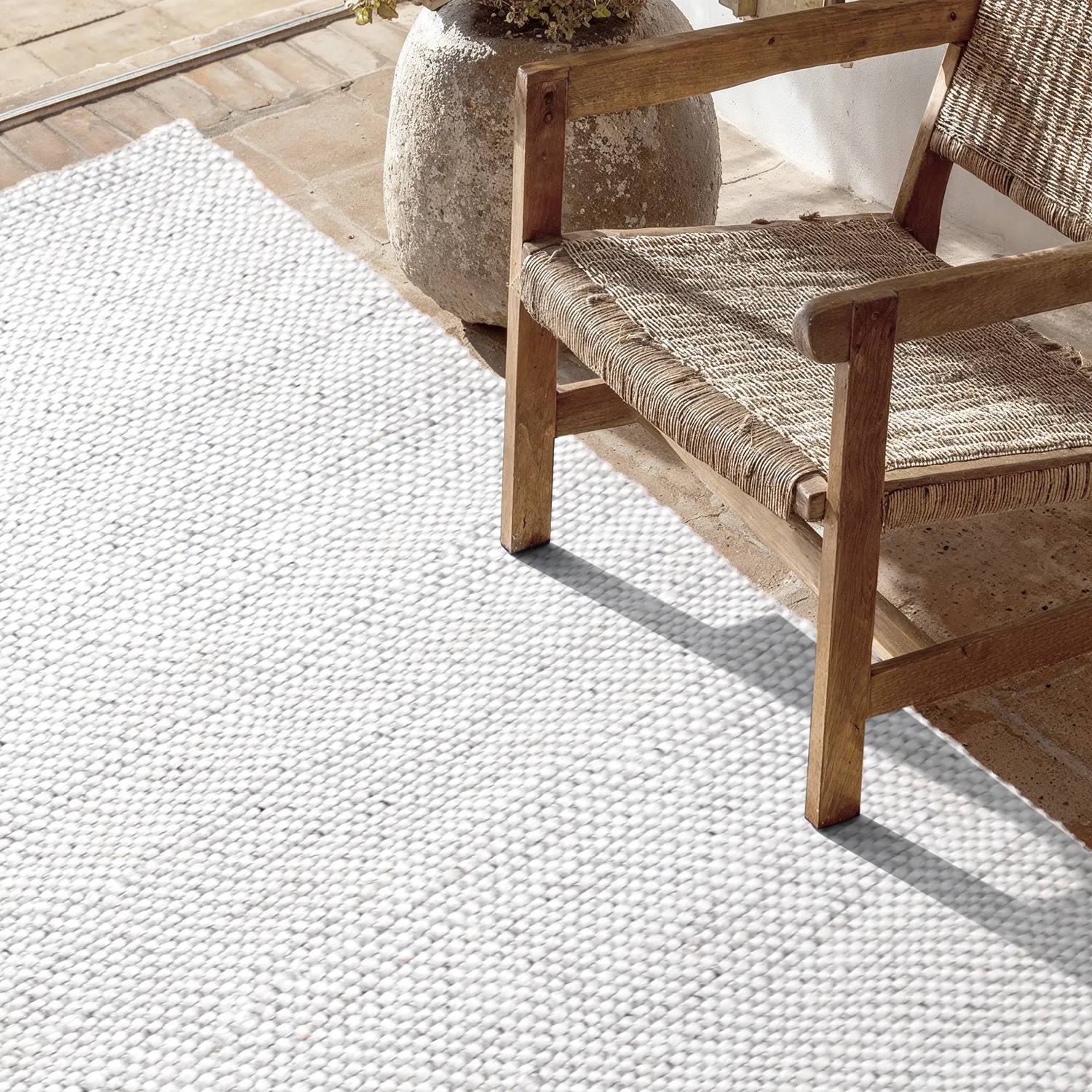 Alfombras de Interior/Exterior - Orta Wool Look (gris claro)