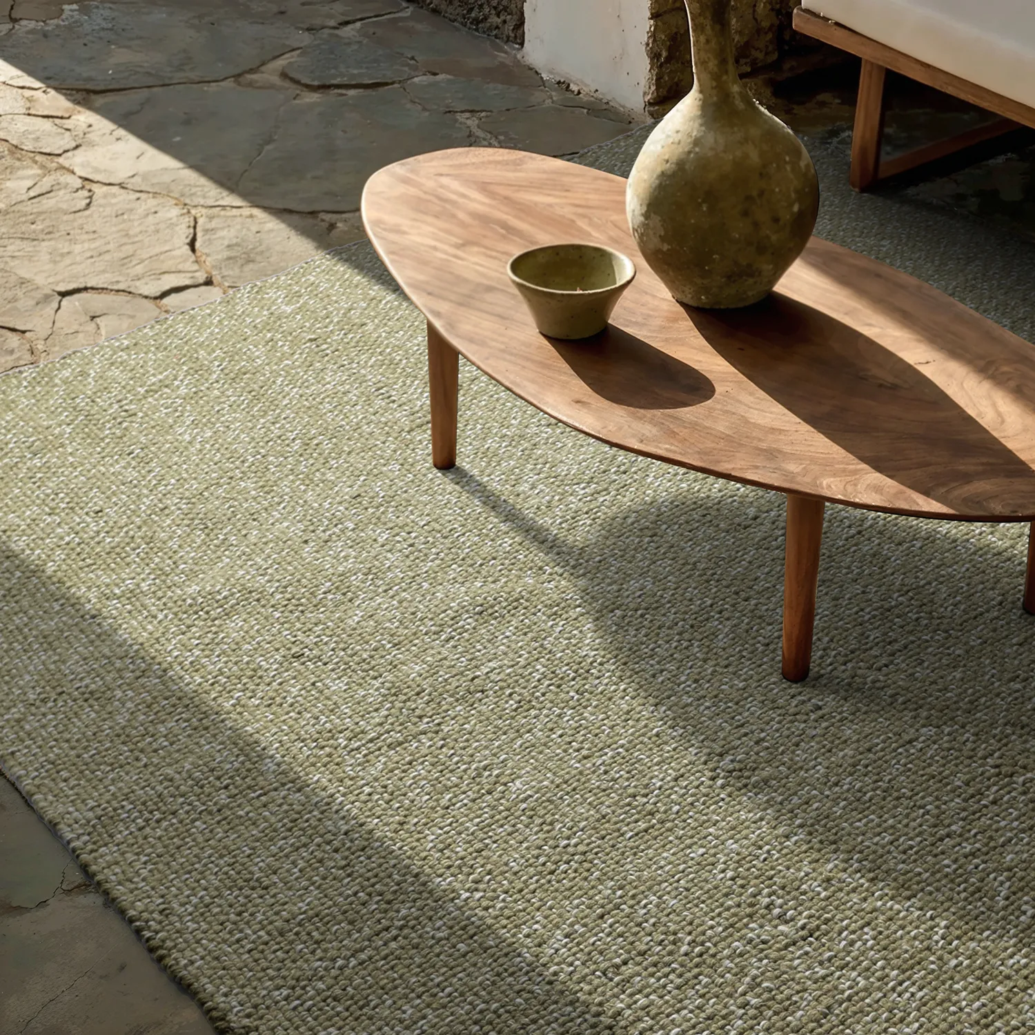 Alfombras de Interior/Exterior - Orta Wool Look (verde musgo)