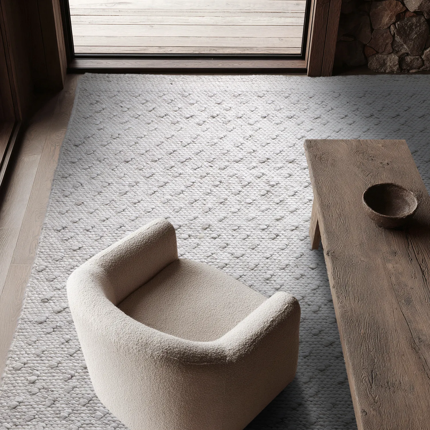 Alfombras de Interior/Exterior - Todi Wool Look (gris/beige)