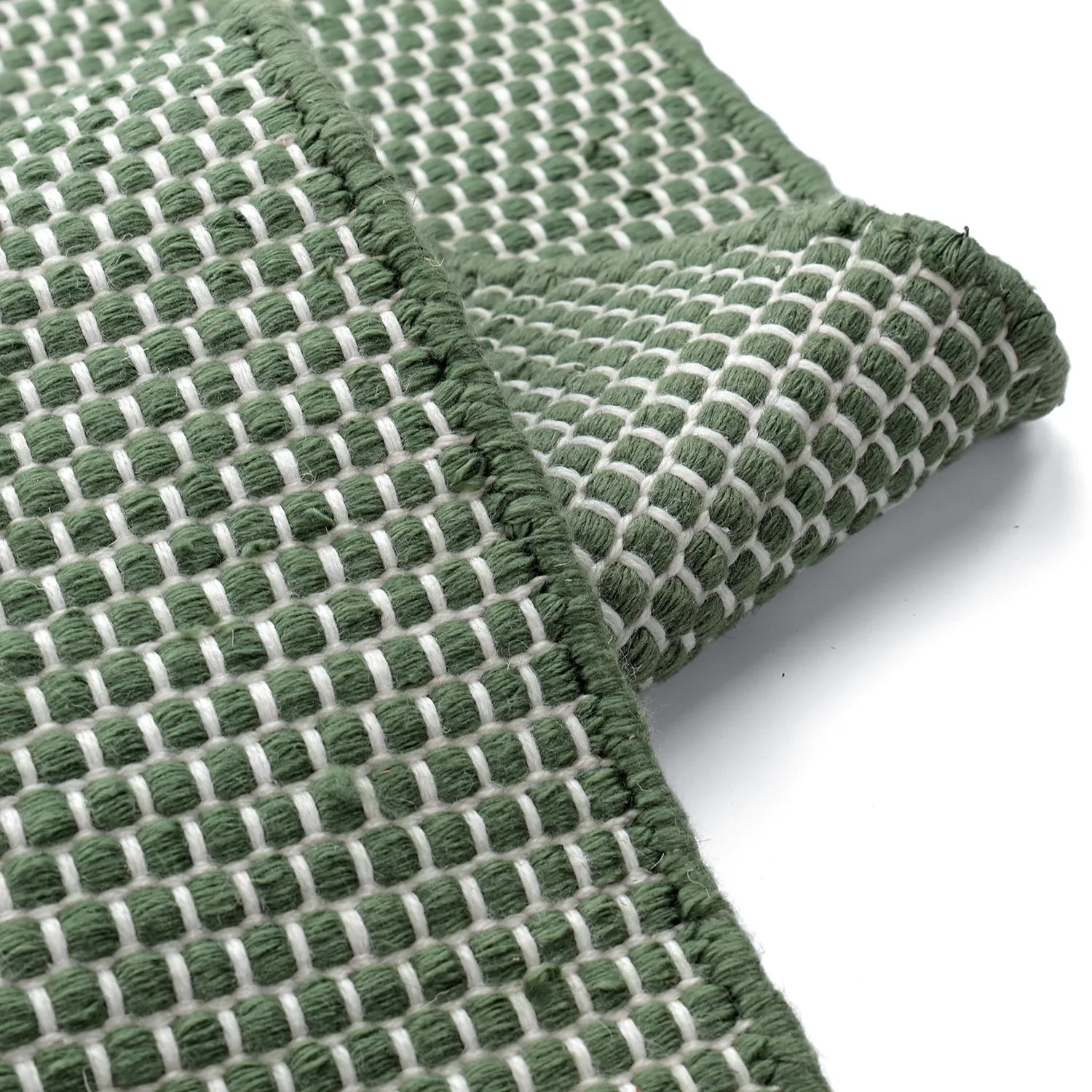 Alfombras de Interior/Exterior - Coastal Wool Look (verde/blanco)