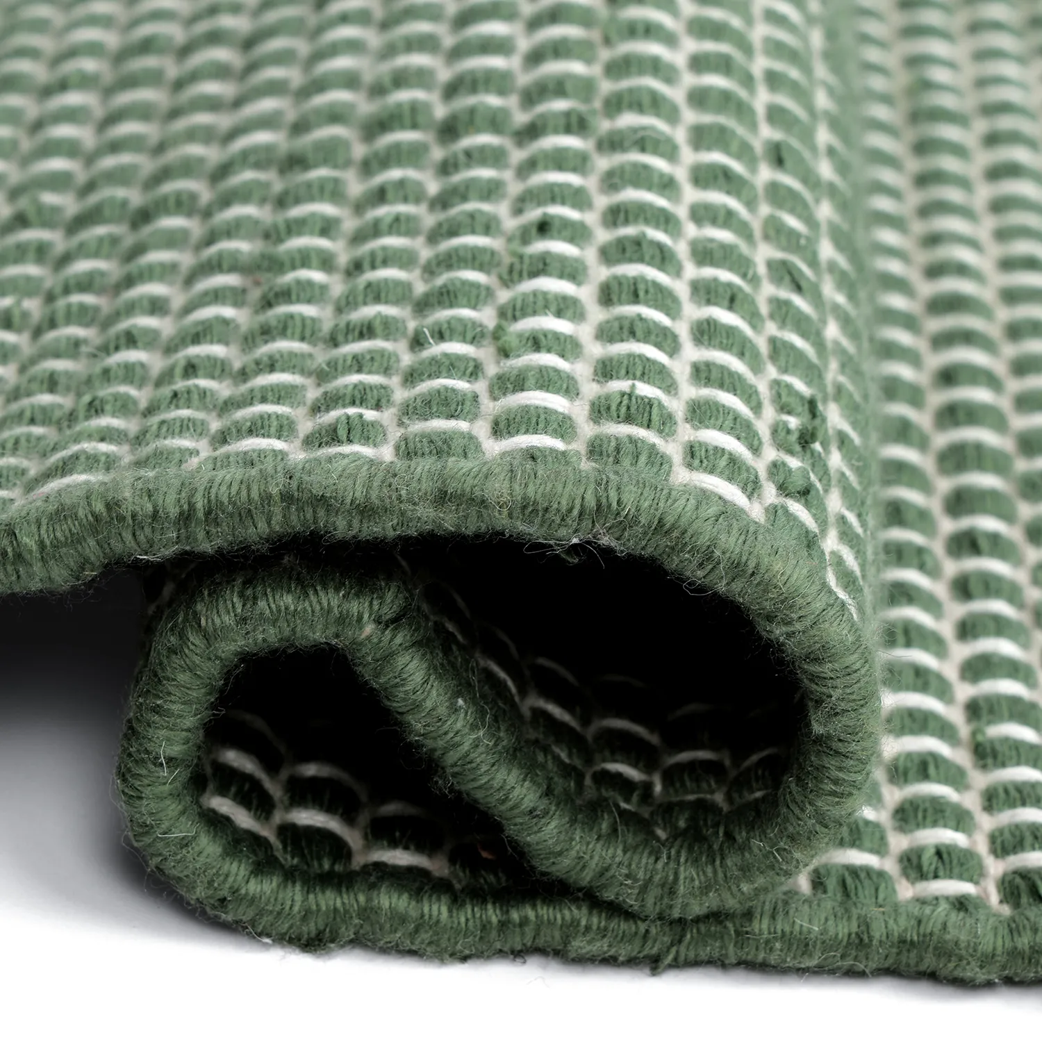 Alfombras de Interior/Exterior - Coastal Wool Look (verde/blanco)