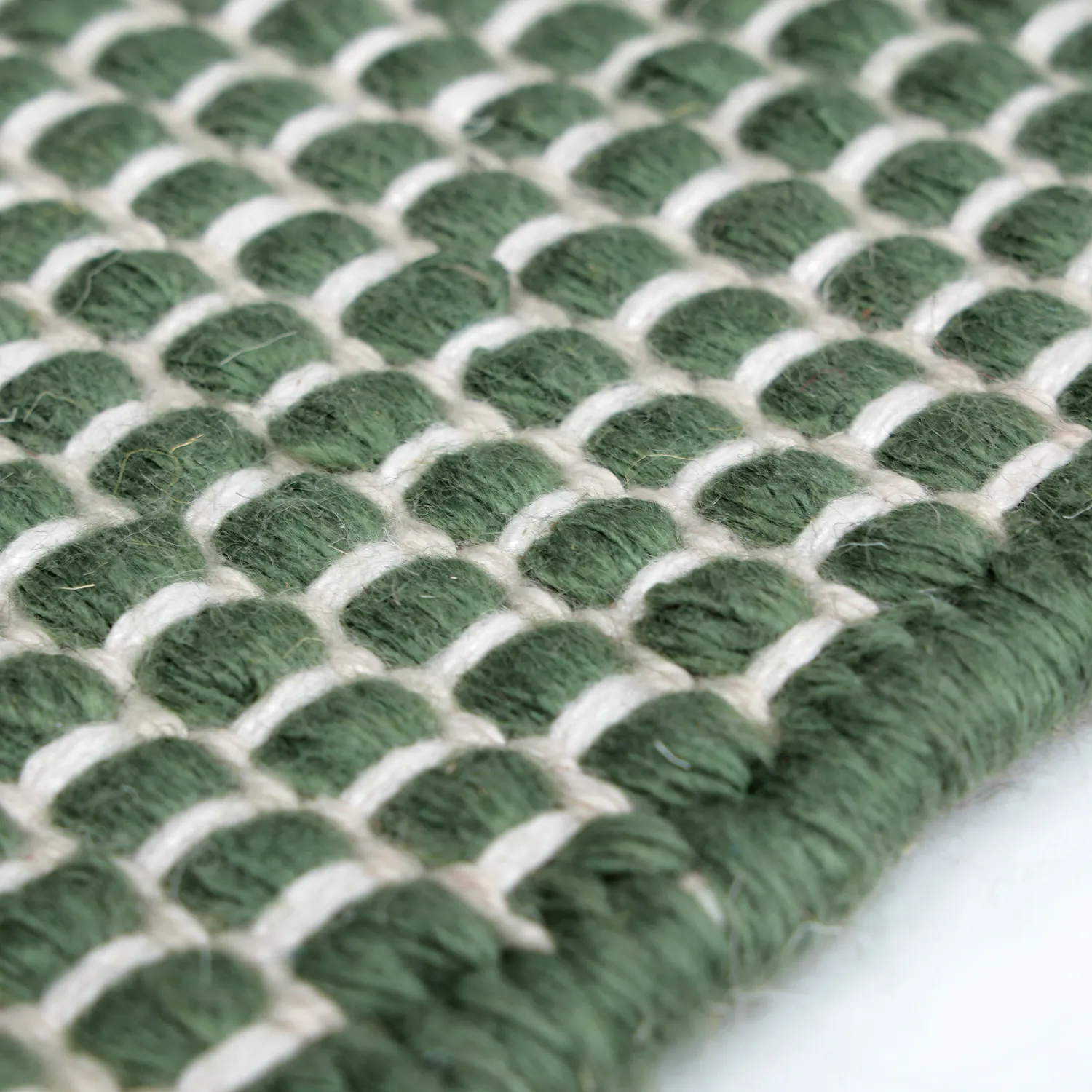 Alfombras de Interior/Exterior - Coastal Wool Look (verde/blanco)