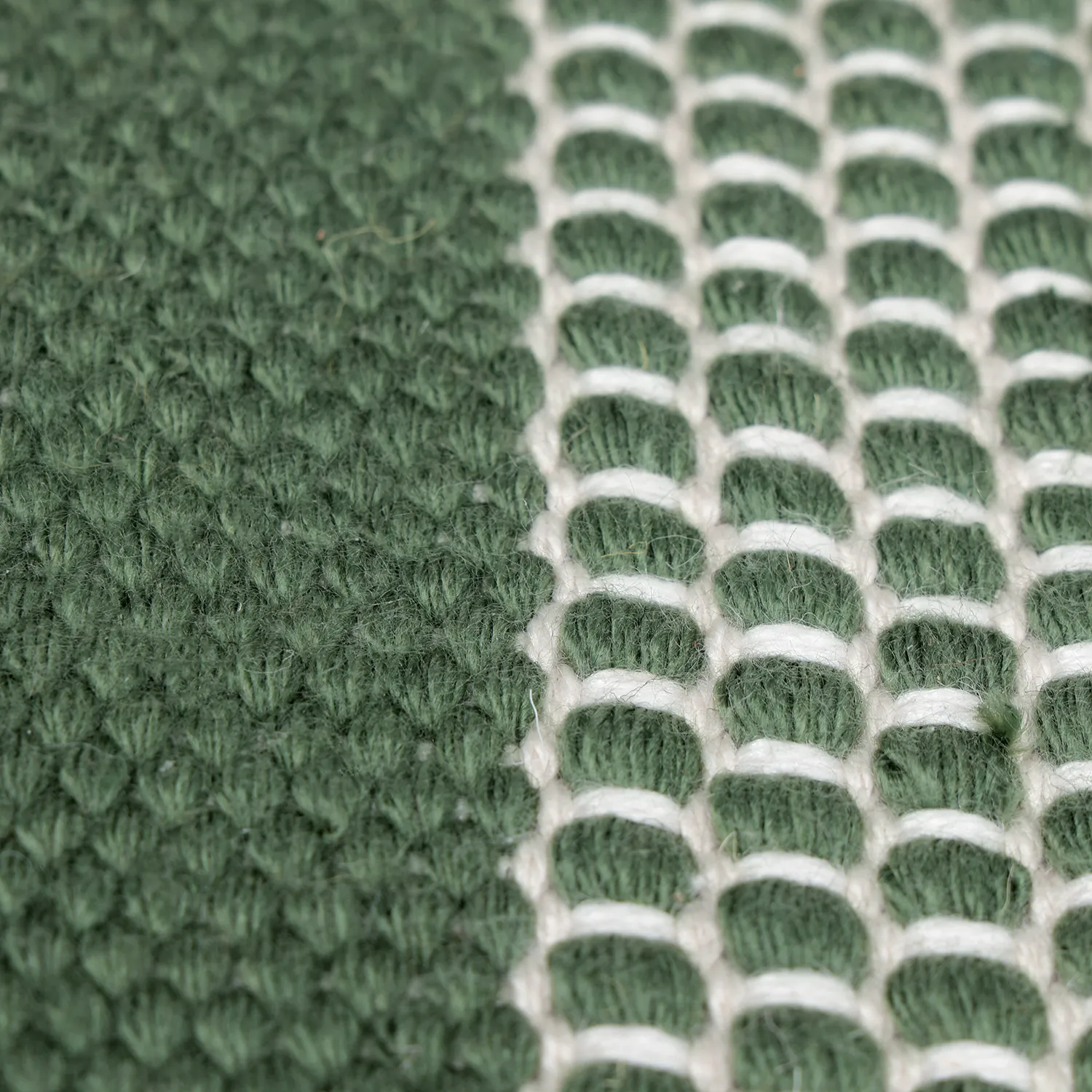 Alfombras de Interior/Exterior - Coastal Wool Look (verde/blanco)