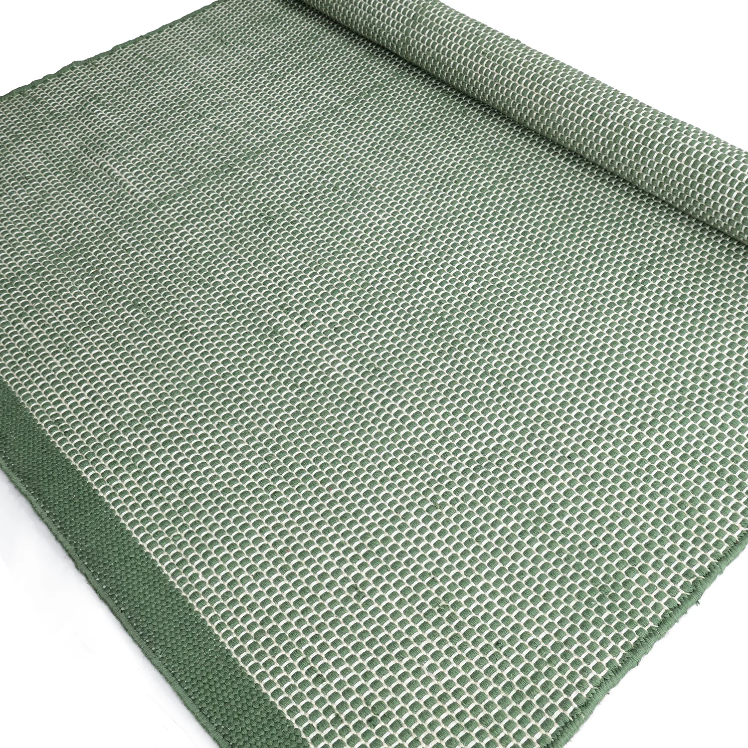 Alfombras de Interior/Exterior - Coastal Wool Look (verde/blanco)