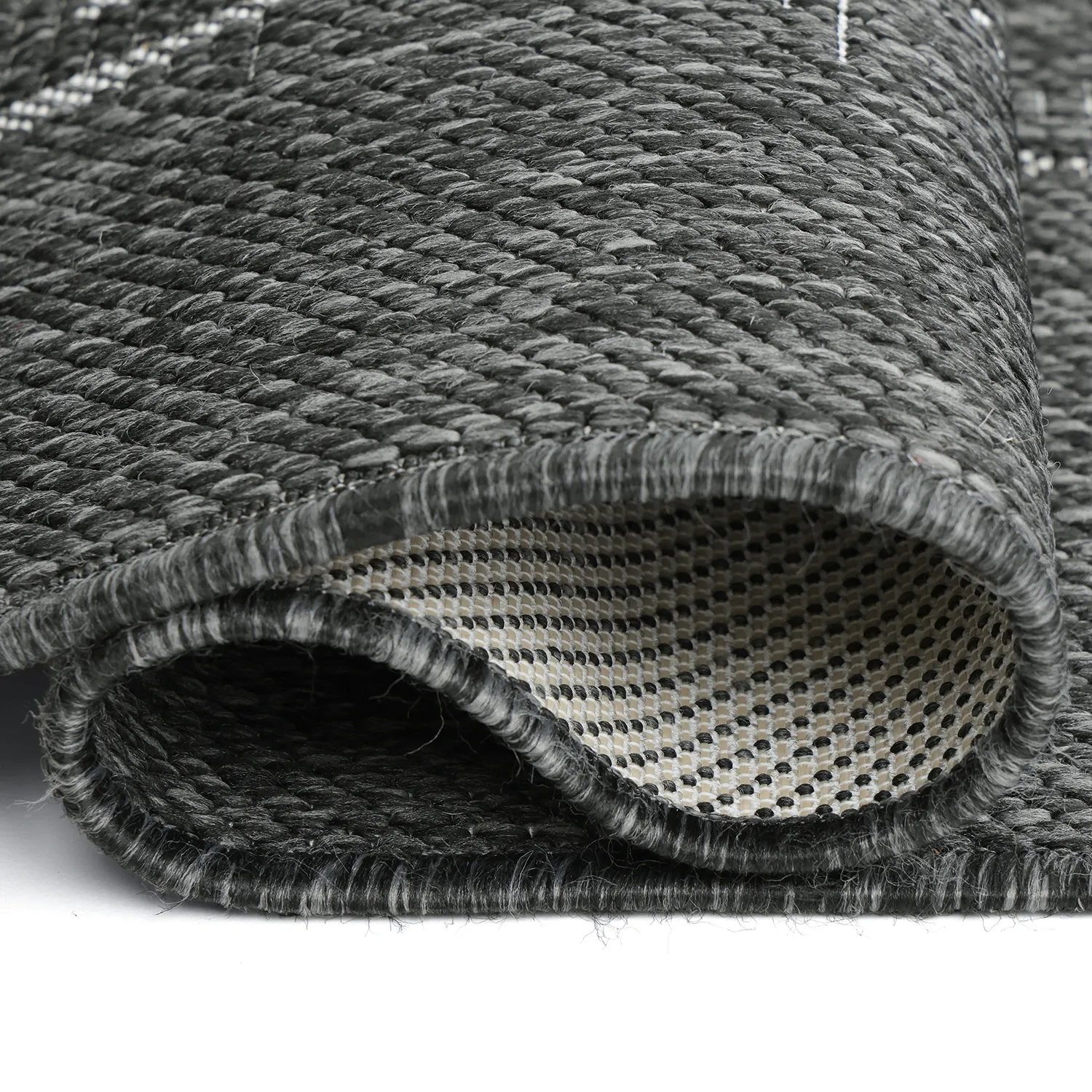 Alfombras de Interior/Exterior - Ragusa (negro/crema)