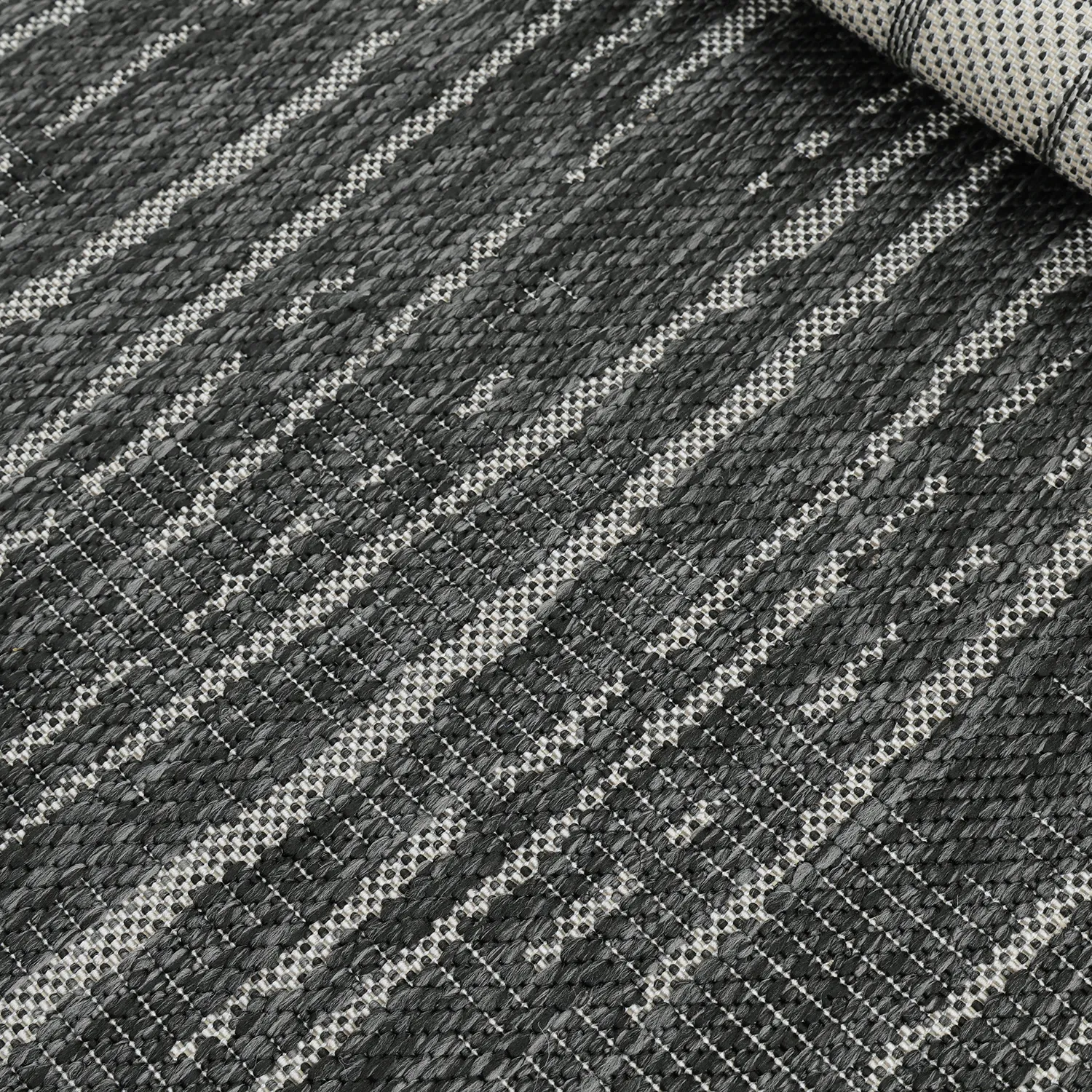 Alfombras de Interior/Exterior - Ragusa (negro/crema)