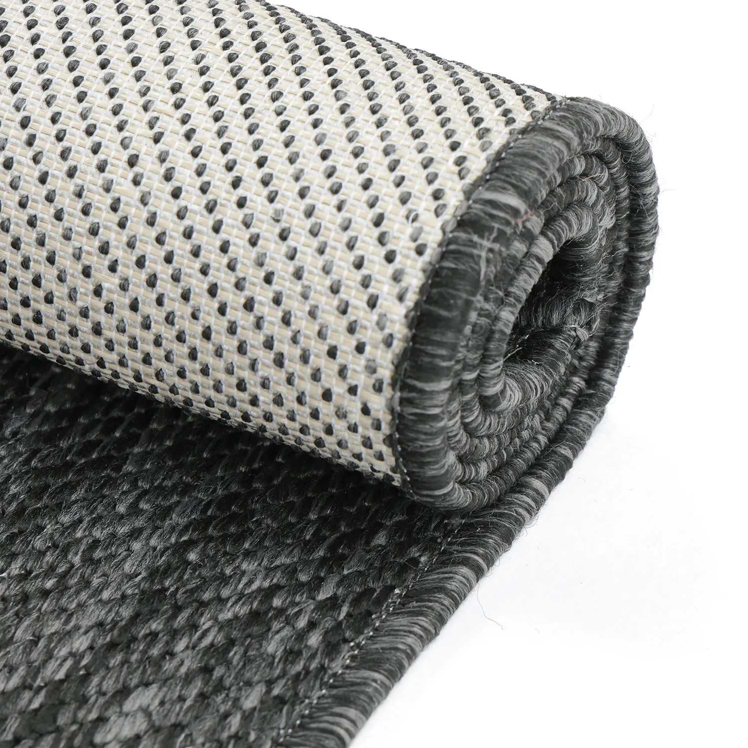 Alfombras de Interior/Exterior - Ragusa (negro/crema)