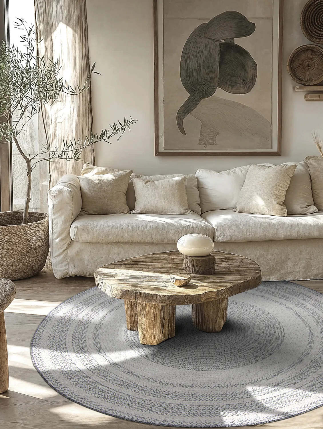 Alfombras redondeadas - Indoor/Outdoor Angus (gris)