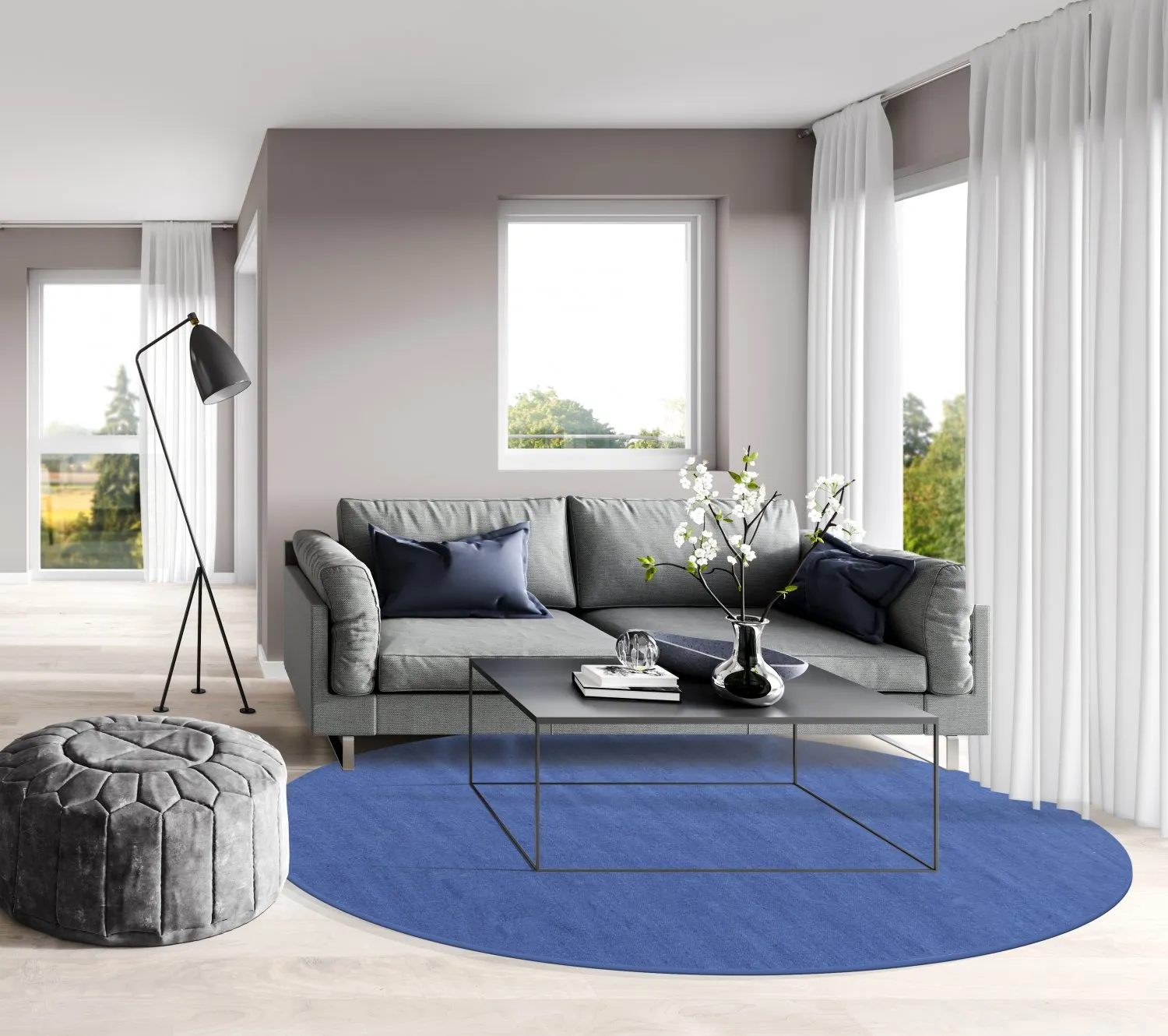 Alfombras redondeadas - Hamilton (Classic Blue)
