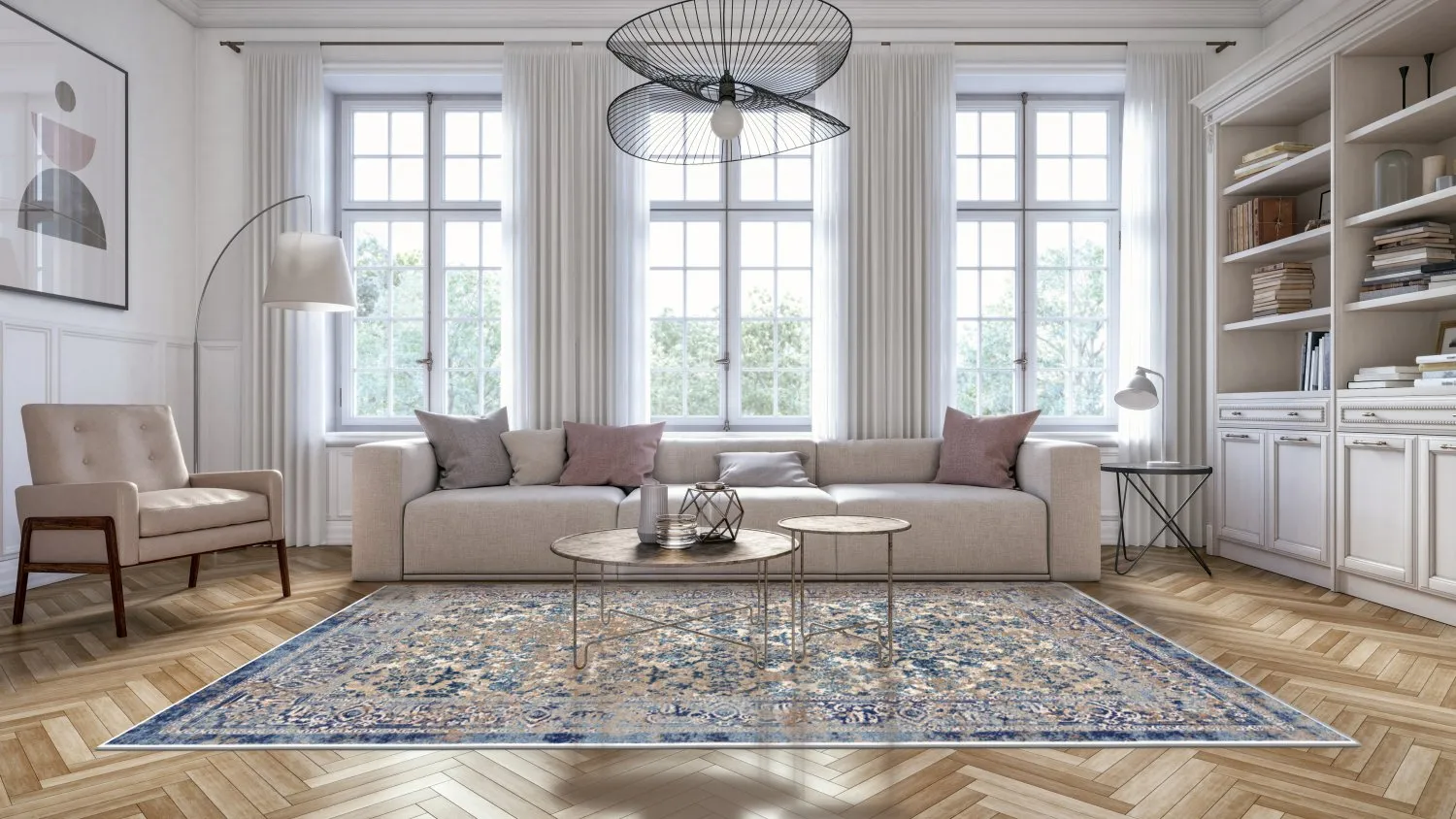 Alfombra Wilton - Denizli (azul)