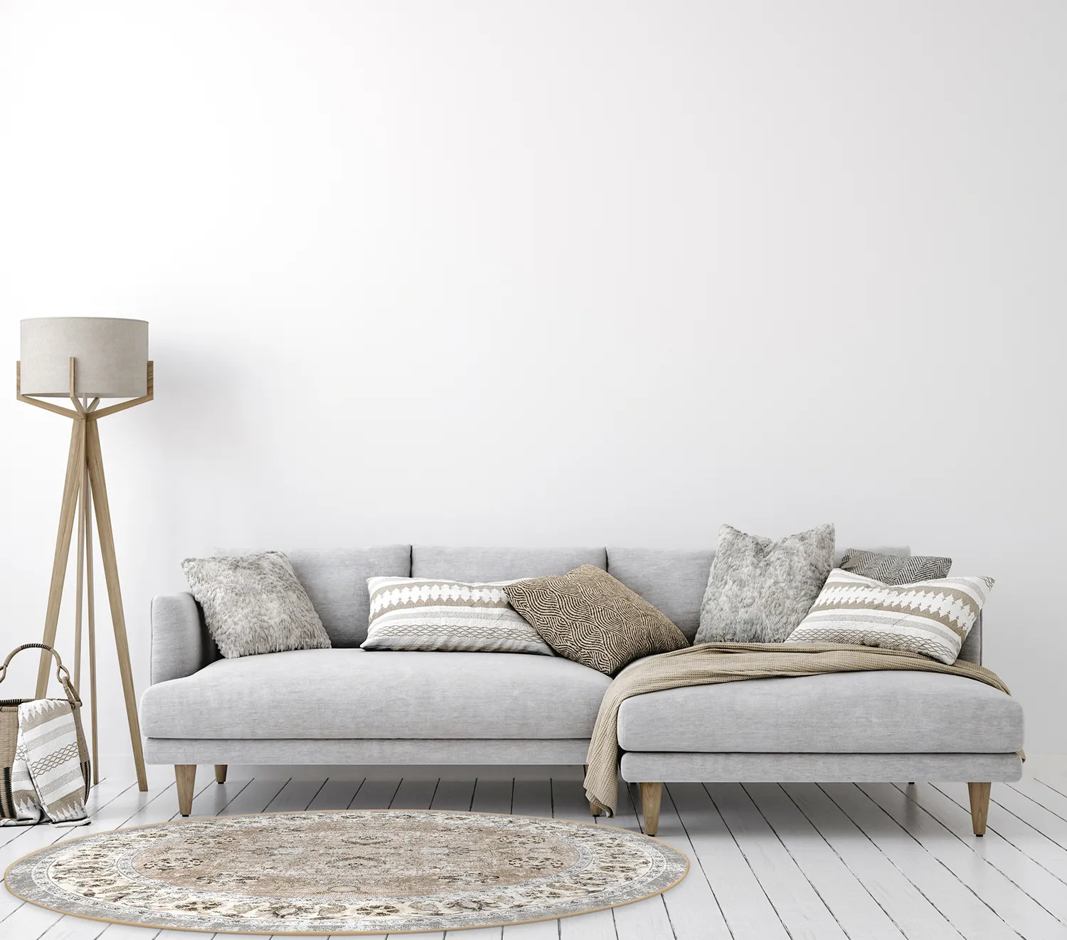Alfombras redondeadas - Adeleine (beige)
