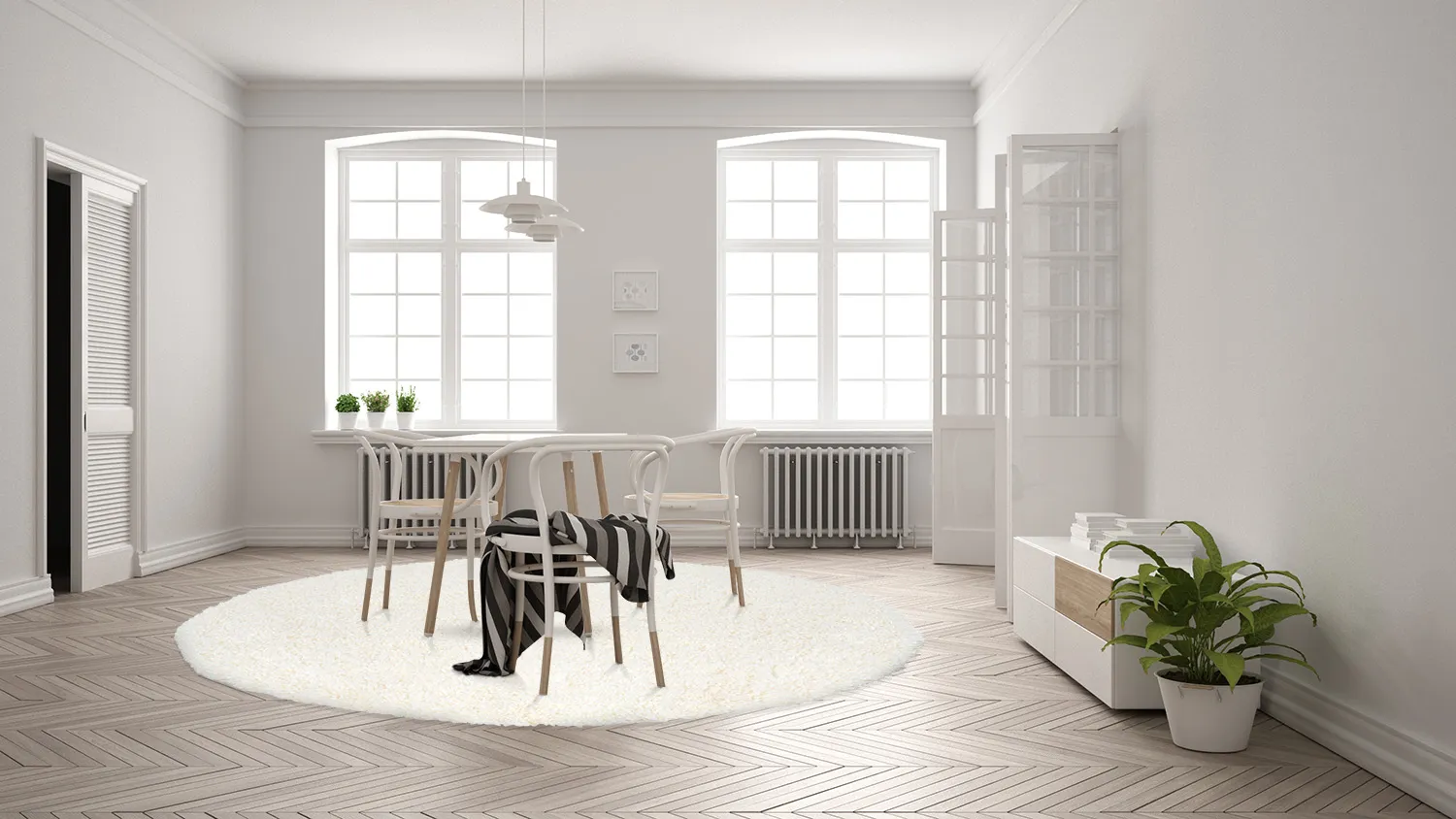 Alfombras redondeadas - Antuco (blanco)