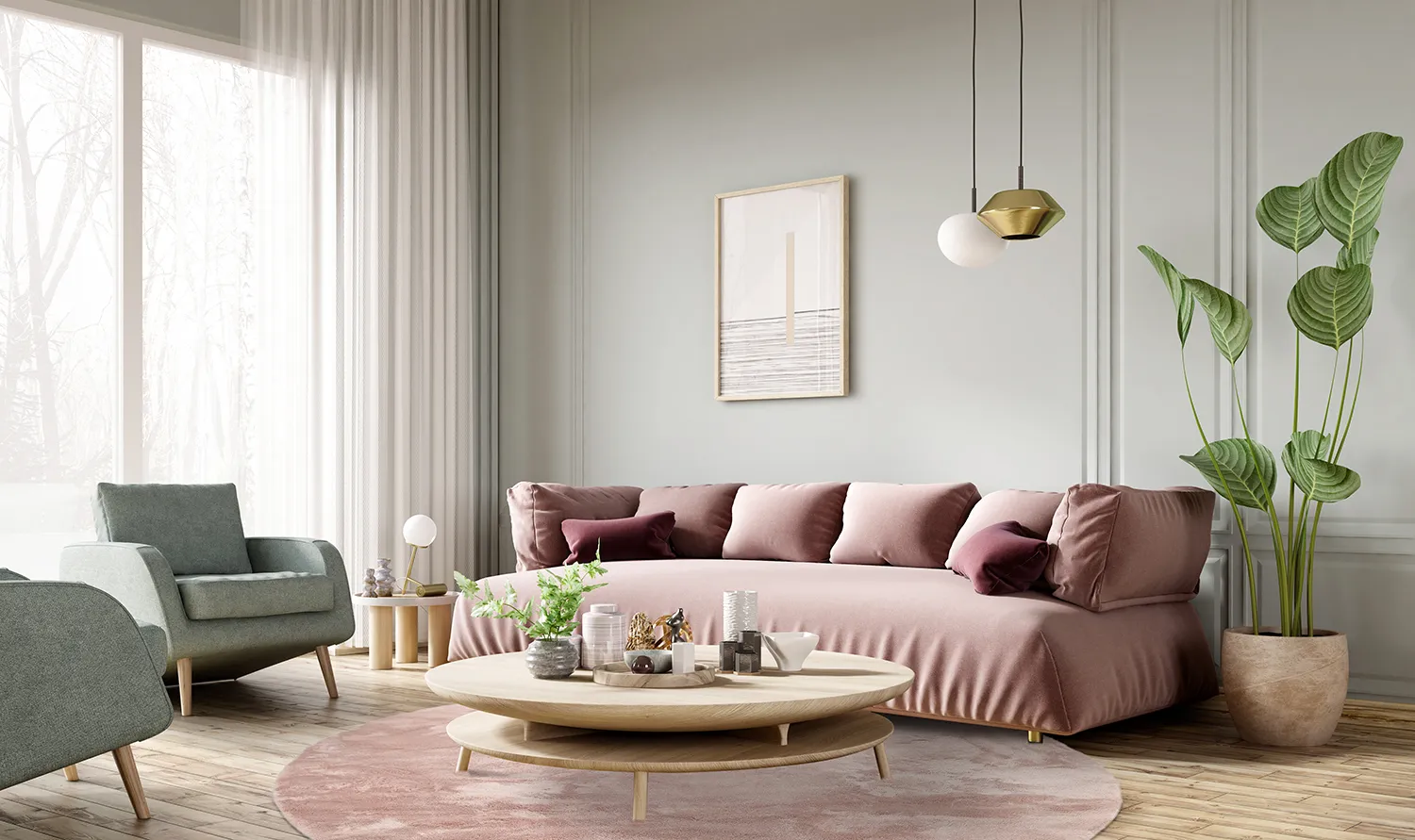 Alfombras redondeadas - Aranga Super Soft Fur (rosa)