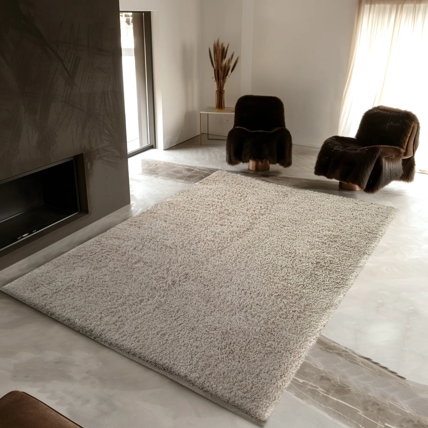 Alfombras de pelo largo - Enya Natural Cotton Shaggy (nature)