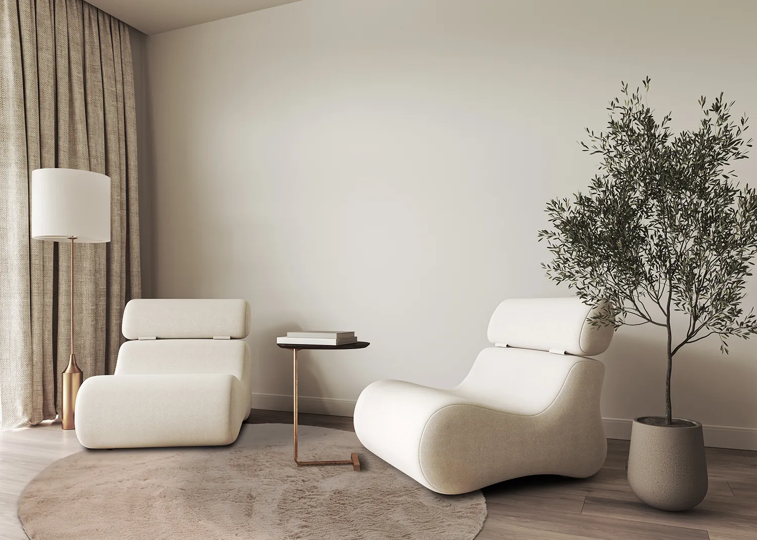 Alfombras redondeadas - Cloud Super Soft (taupe)