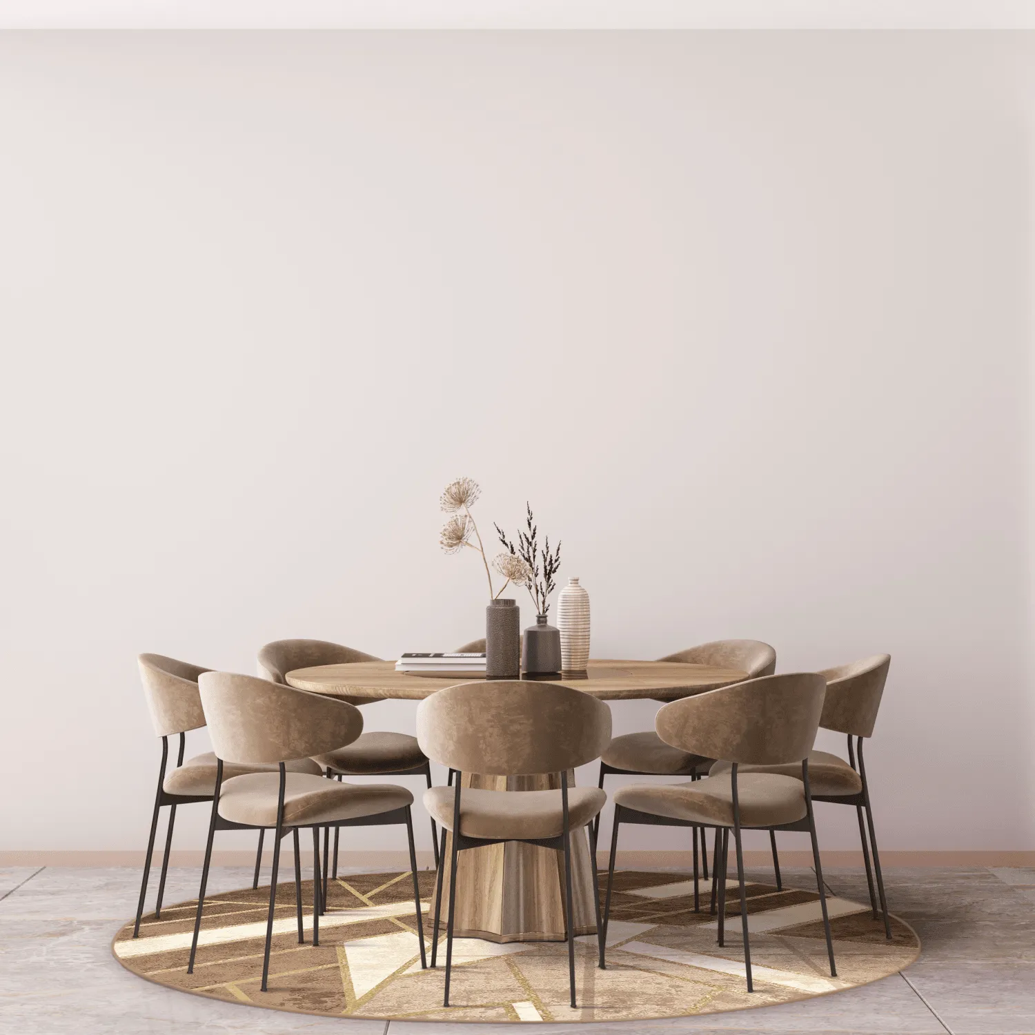 Alfombras redondeadas - Amasra (beige)