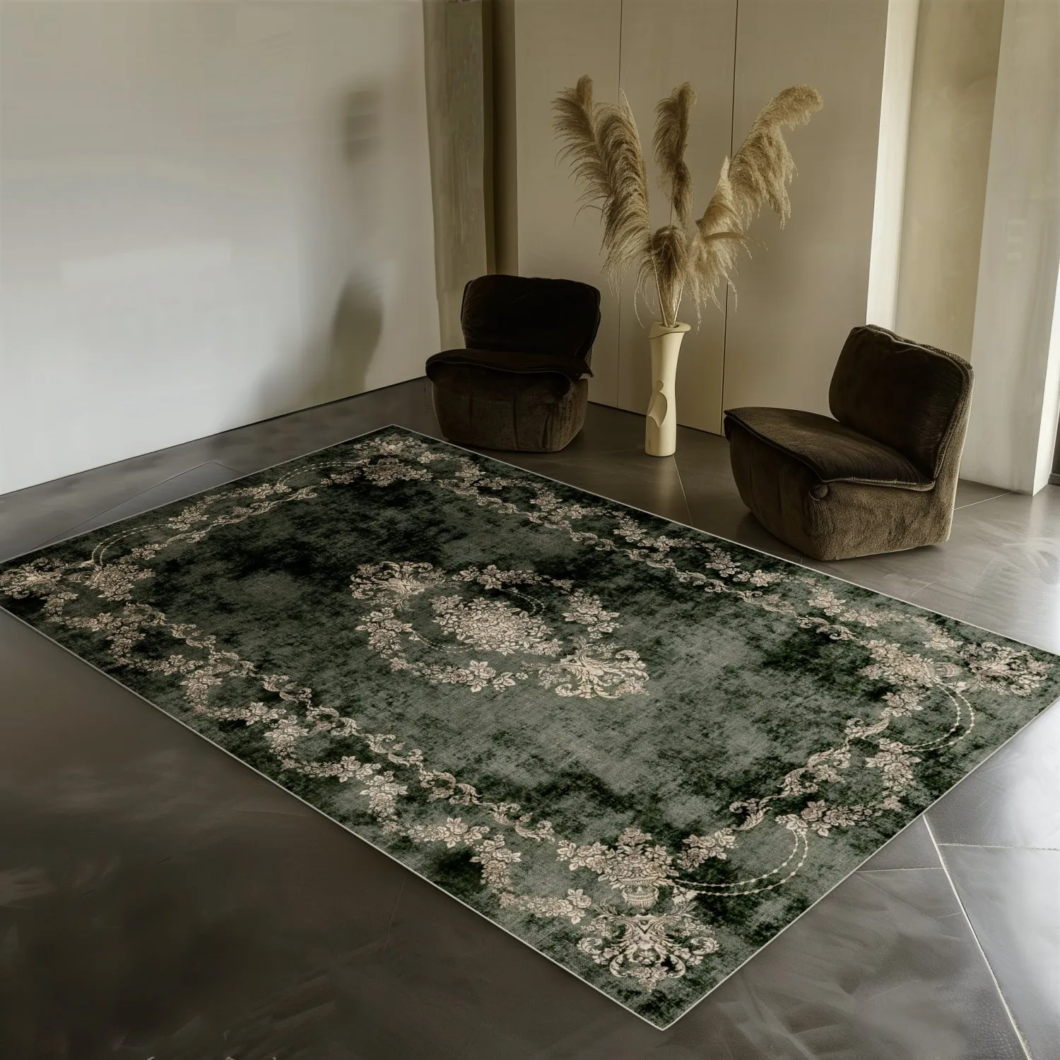 Alfombra Wilton - Taknis (verde oscuro)