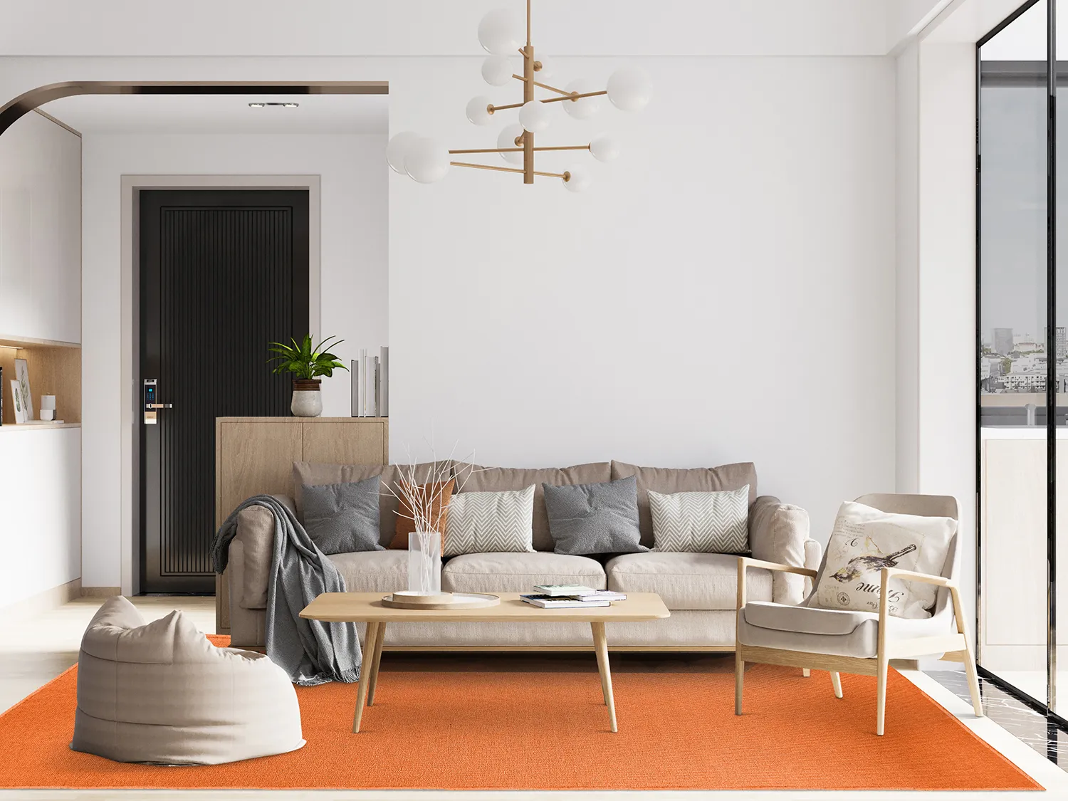 Alfombra de Lana - Hamilton (Orange Peel)