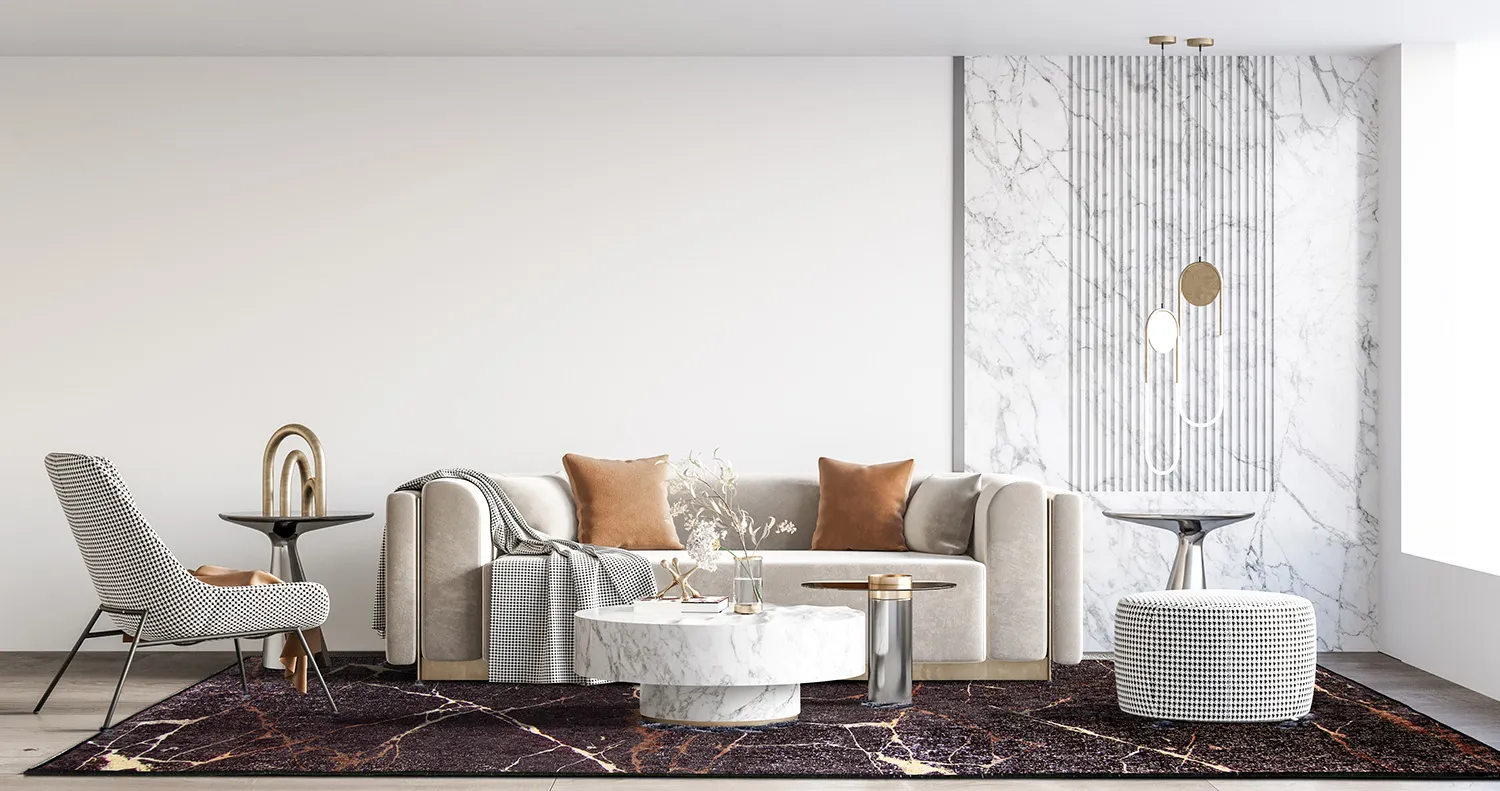 Alfombra Wilton - Nara (negro/oro)