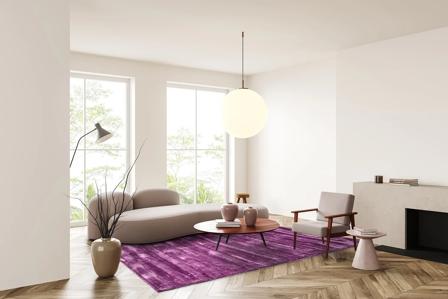 Alfombra de Viscosa - Jodhpur Special Luxury Edition (morado)