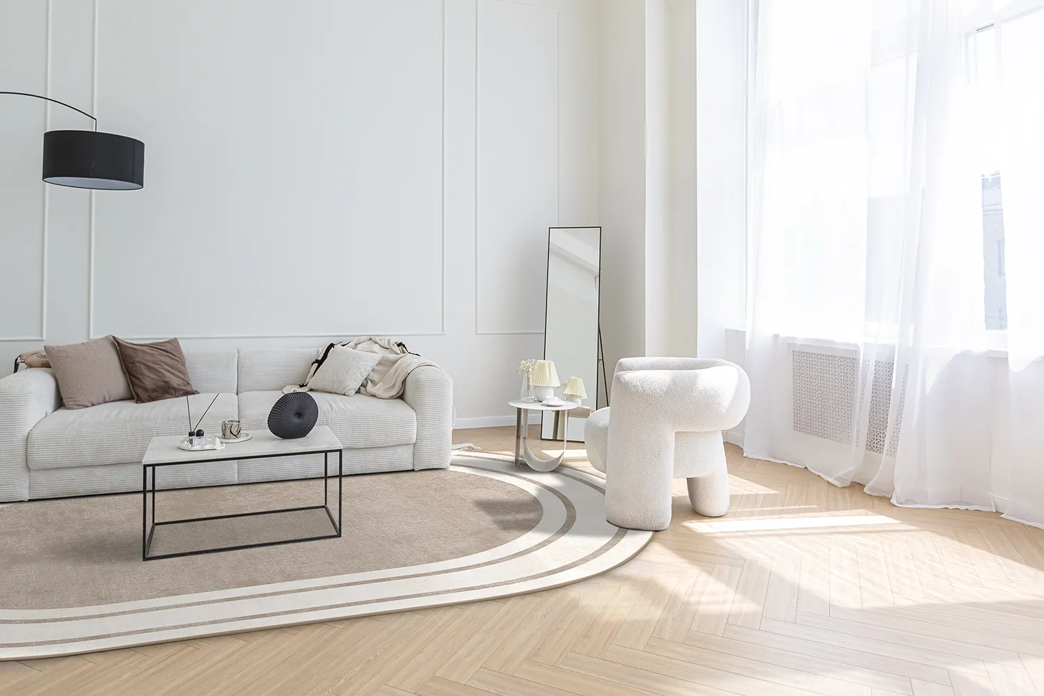 Alfombra ovalada - Josie (beige)