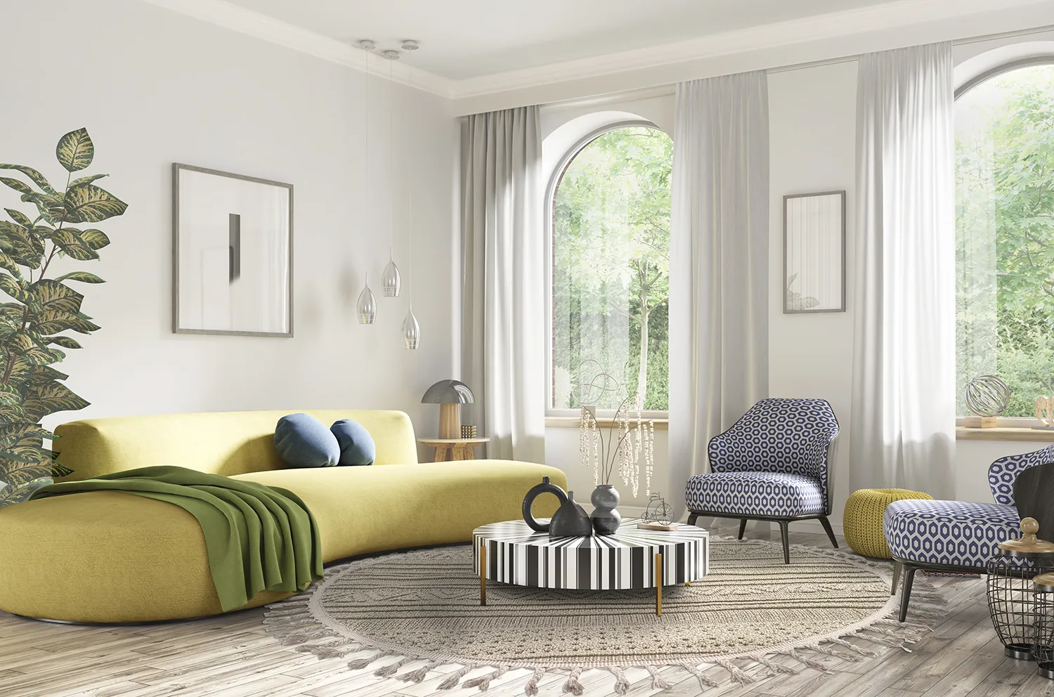 Alfombras redondeadas - Indoor/Outdoor Athena (beige)