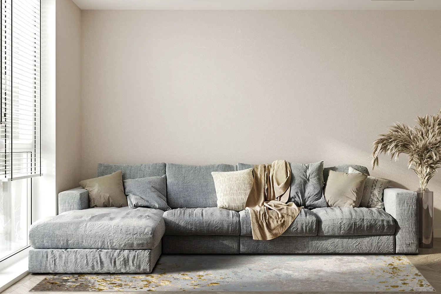 Alfombra Wilton - Maude (gris/oro)