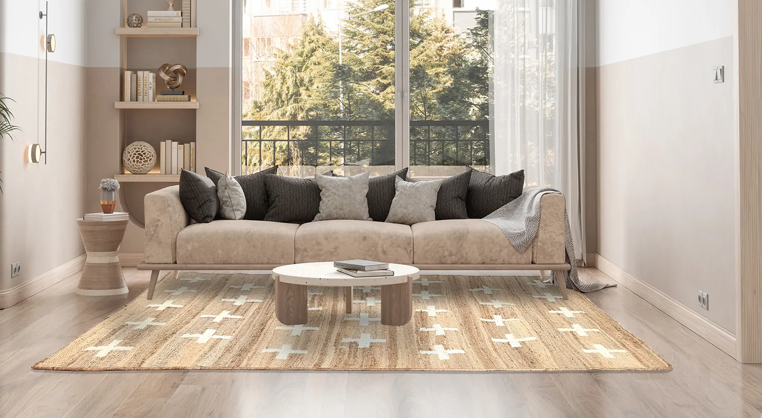 Alfombra de Lana - Palma (beige)