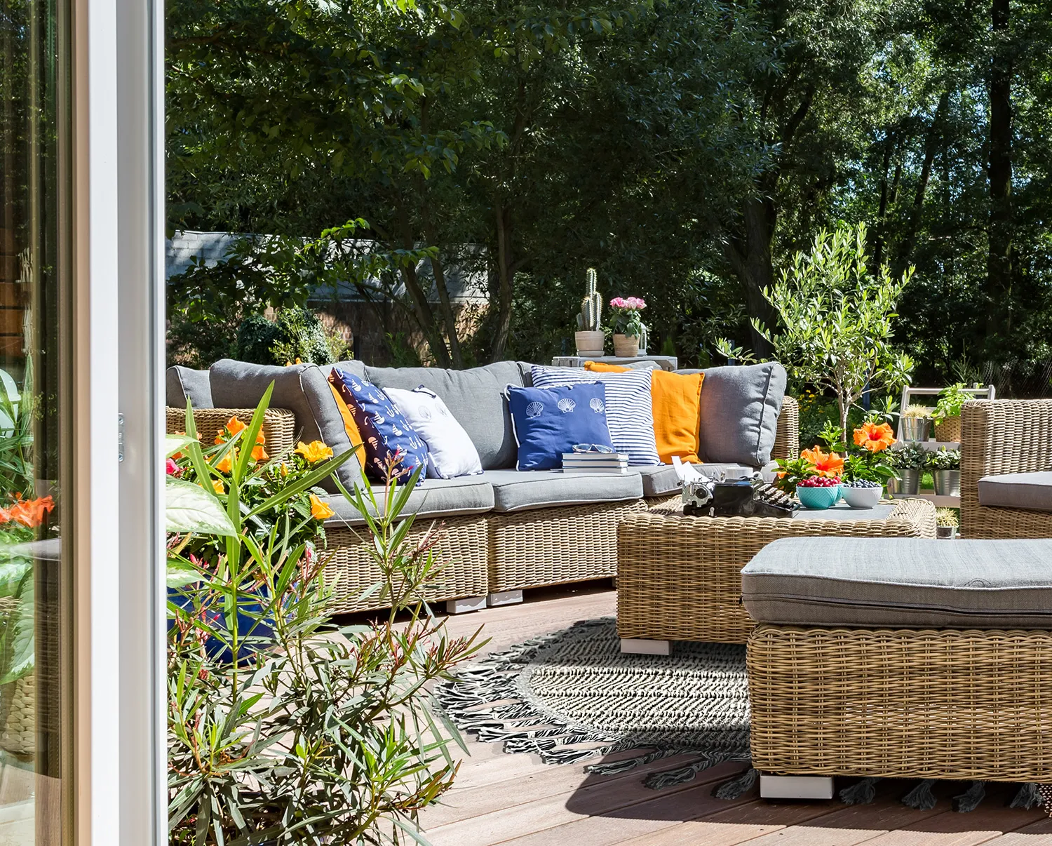 Alfombras redondeadas - Indoor/Outdoor Indiana (gris)