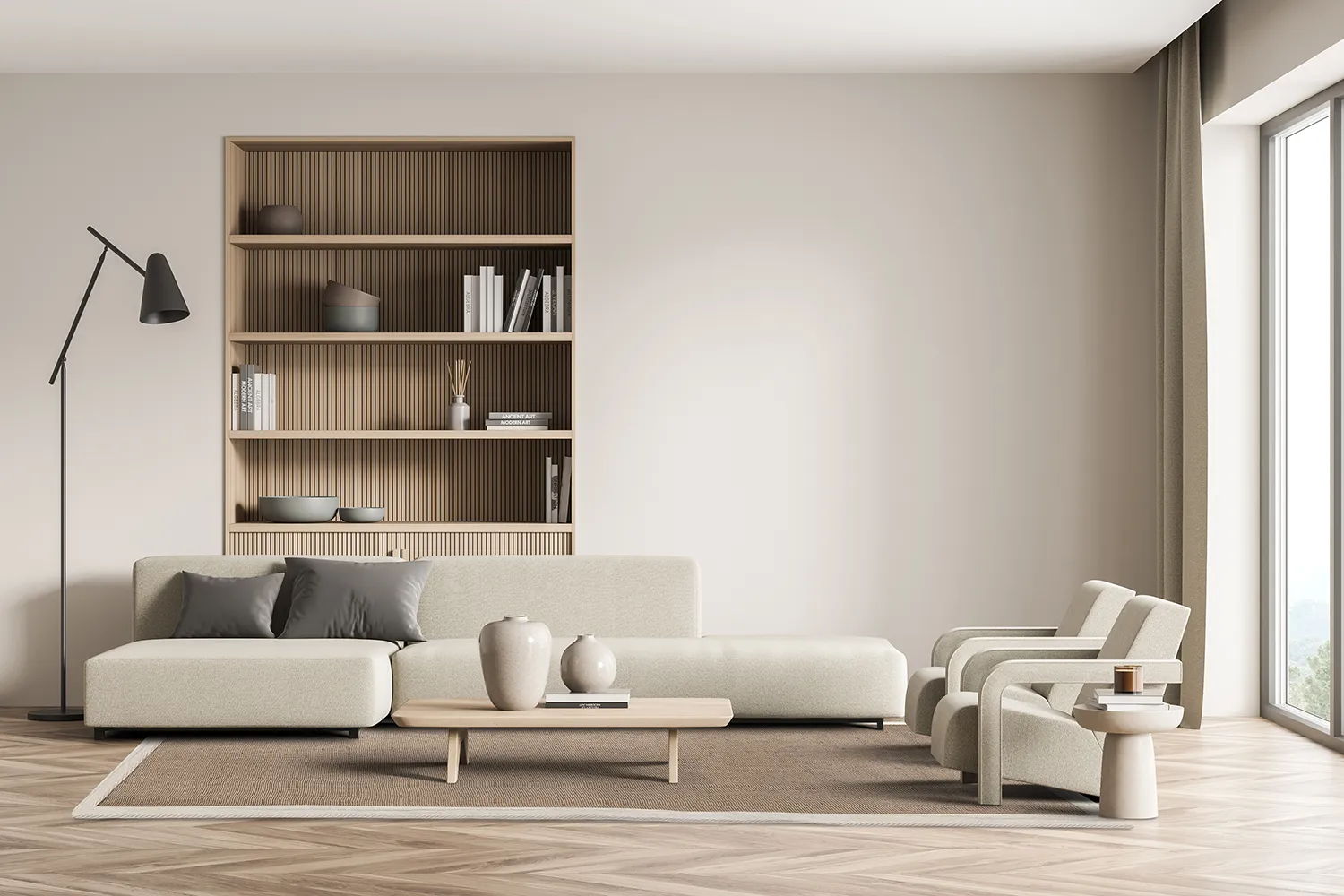 Alfombra de sisal - Agave (beige/gris)