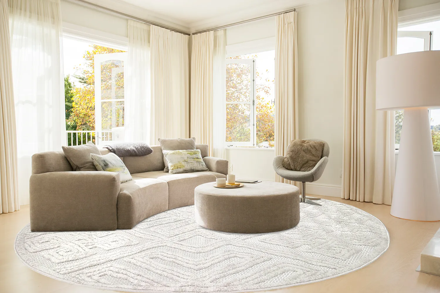 Alfombras redondeadas - Indoor/Outdoor Shirley (cream)