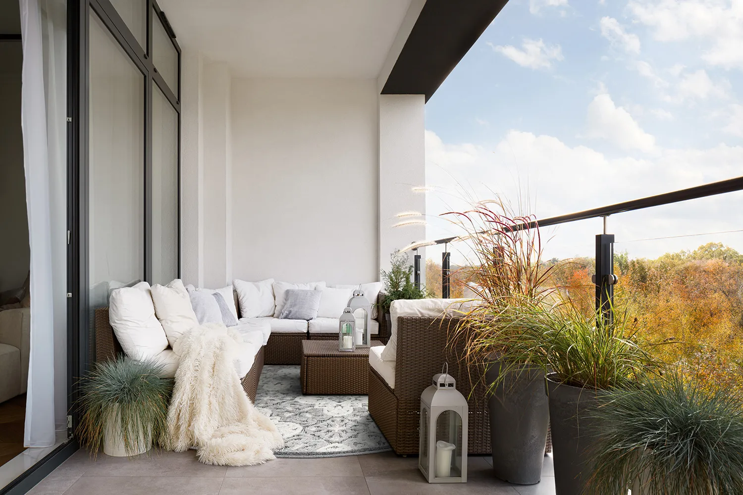 Alfombras redondeadas - Indoor/Outdoor Hampton (gris)